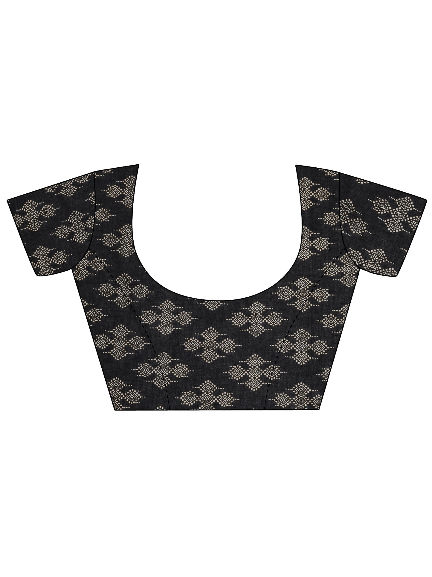 Rust Solid Cotton Saree With Unstitched Blouse Piece