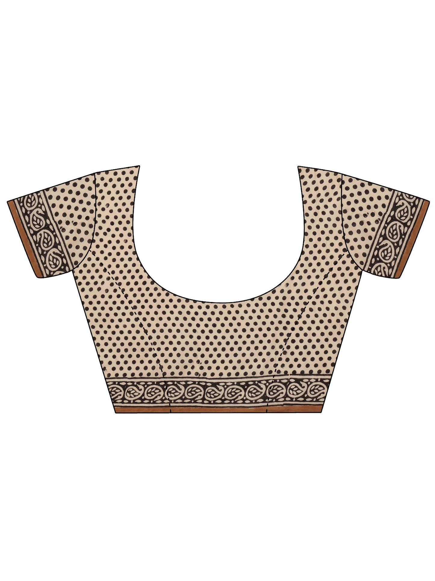 Rust Embellished Cotton Saree With Unstitched Blouse Piece