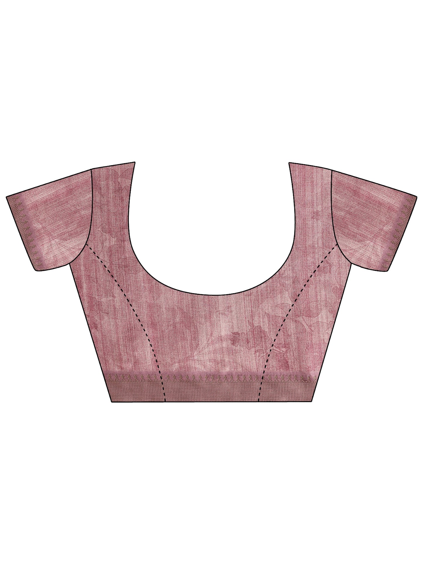 Mauve Printed Silk Blend Saree With Unstitched Blouse Piece