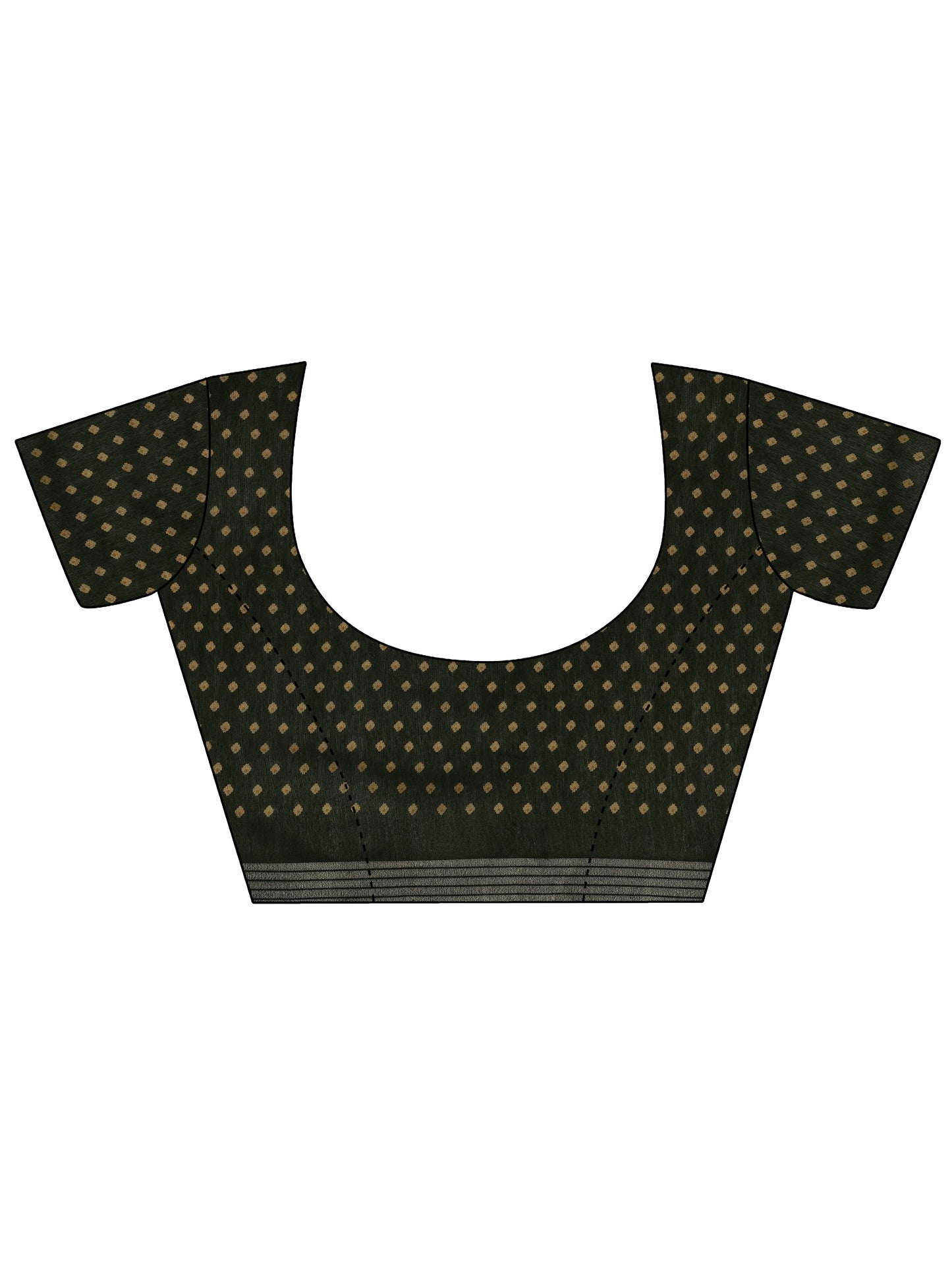 Blue Printed Silk Blend Saree With Unstitched Blouse Piece