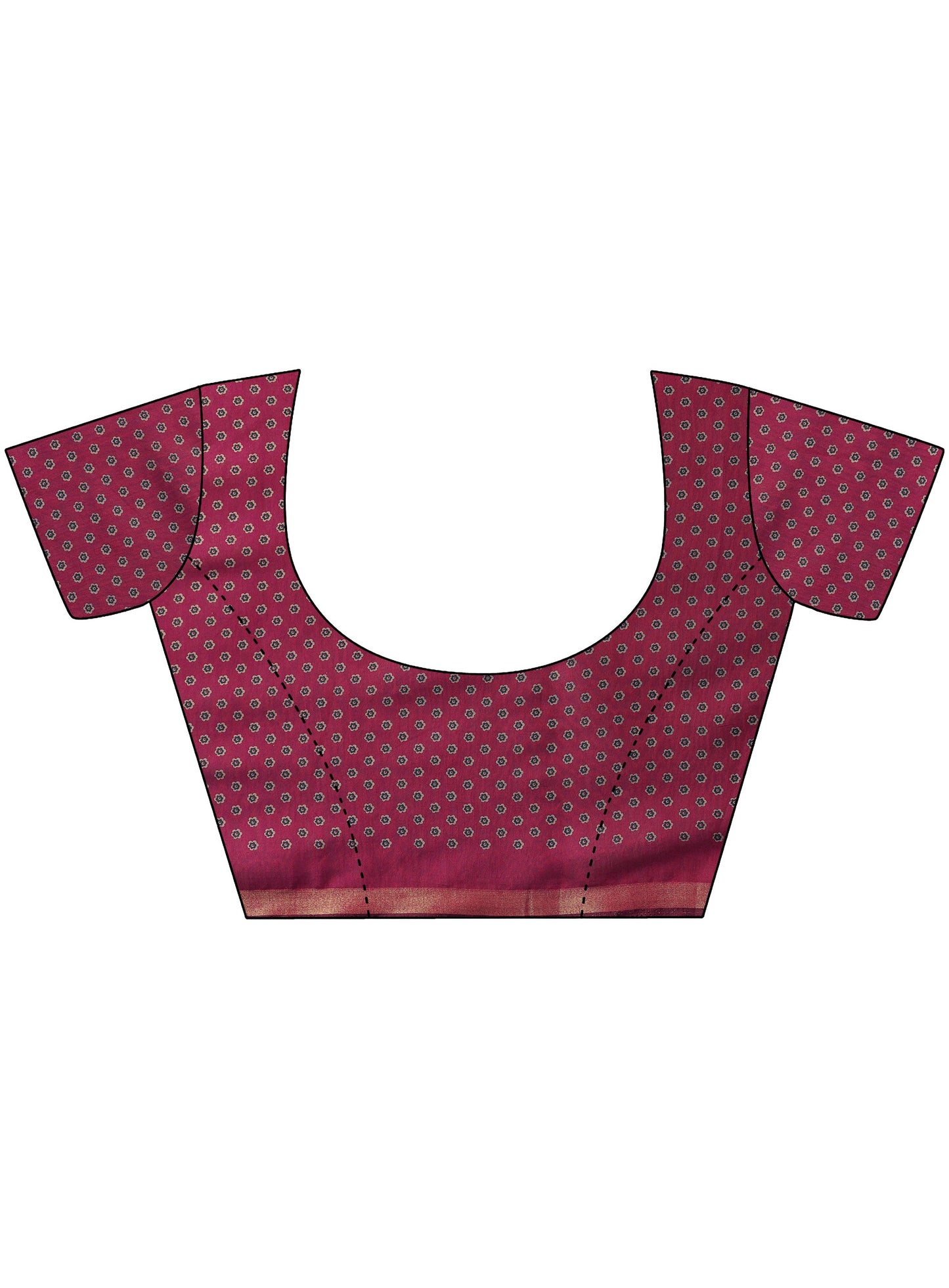 Teal Printed Silk Blend Saree With Unstitched Blouse Piece