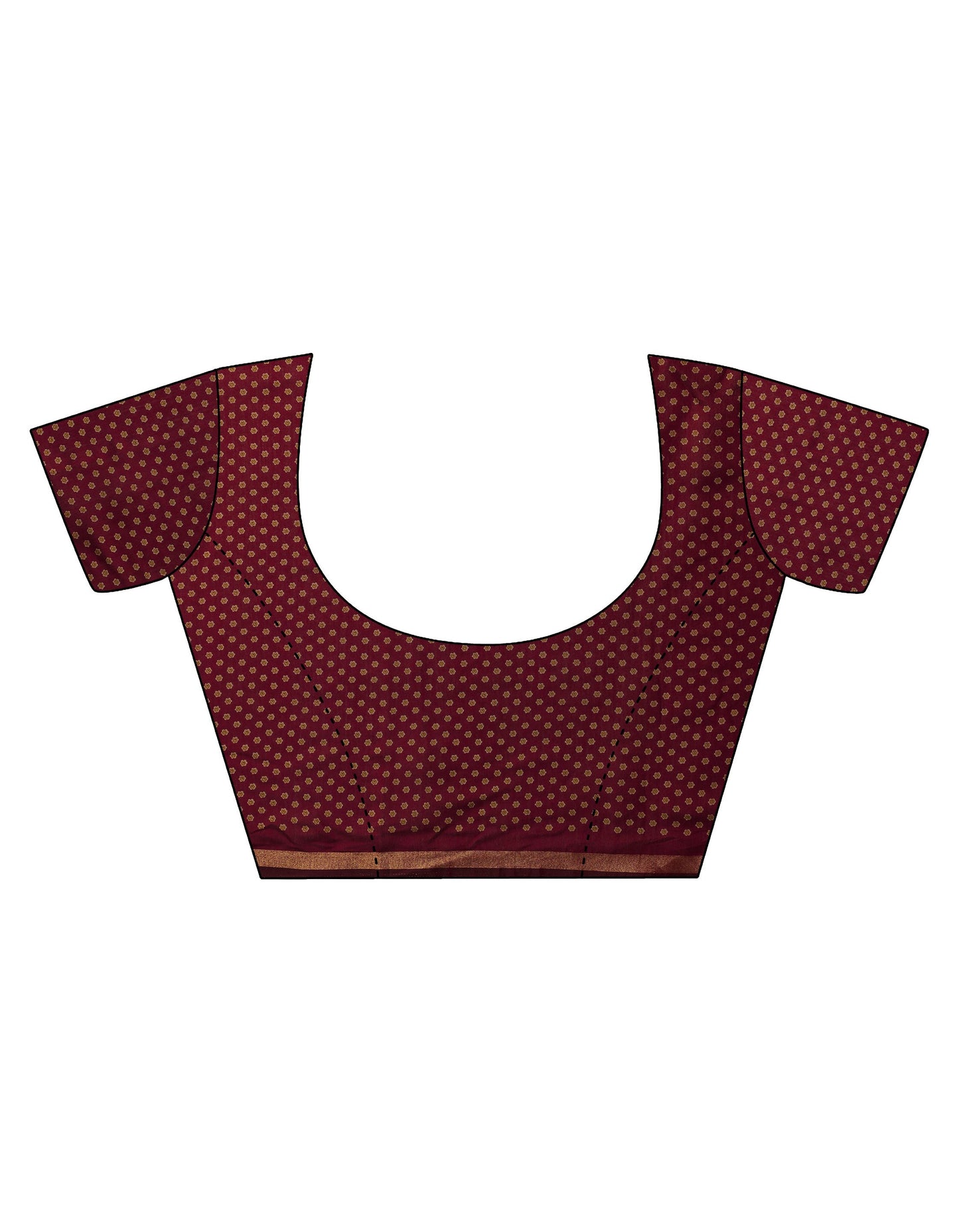 Mustard Printed Silk Blend Saree With Unstitched Blouse Piece