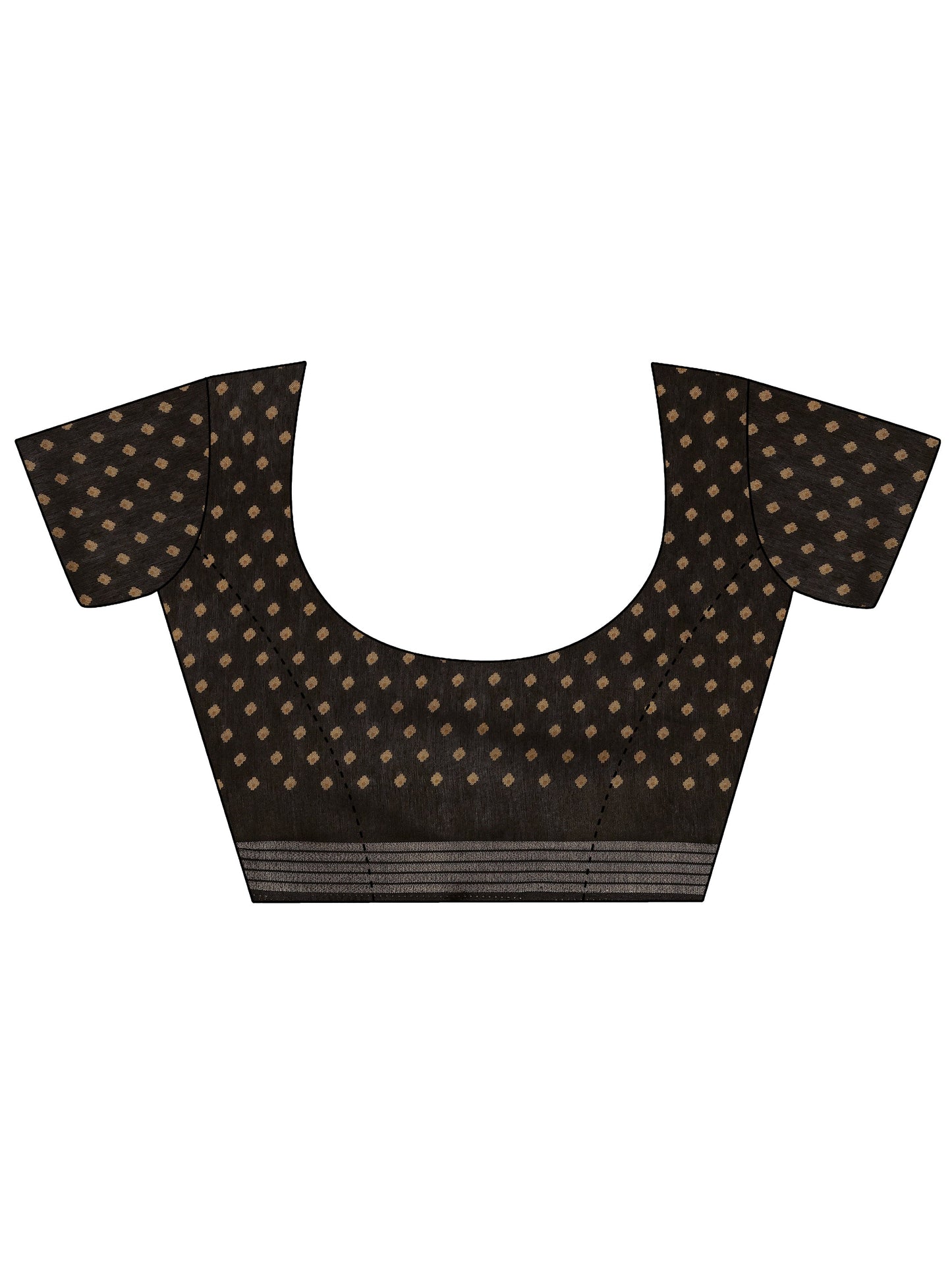 Mustard Printed Silk Blend Saree With Unstitched Blouse Piece