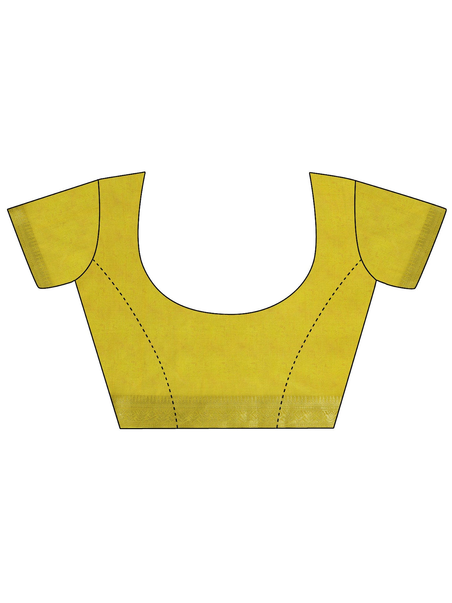 Yellow Printed Georgette Saree With Unstitched Blouse Piece