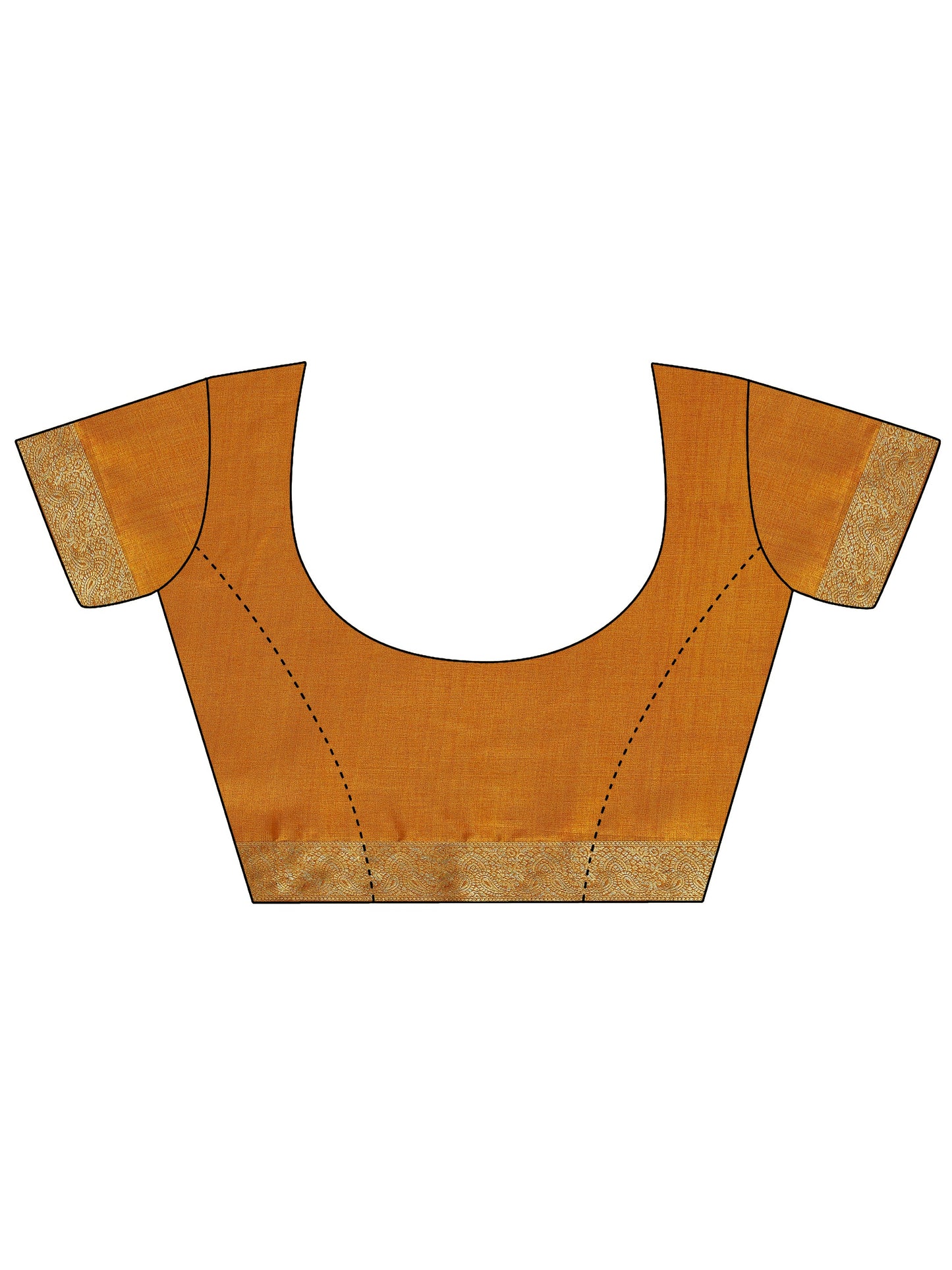 Beige Solid Georgette Saree With Unstitched Blouse Piece