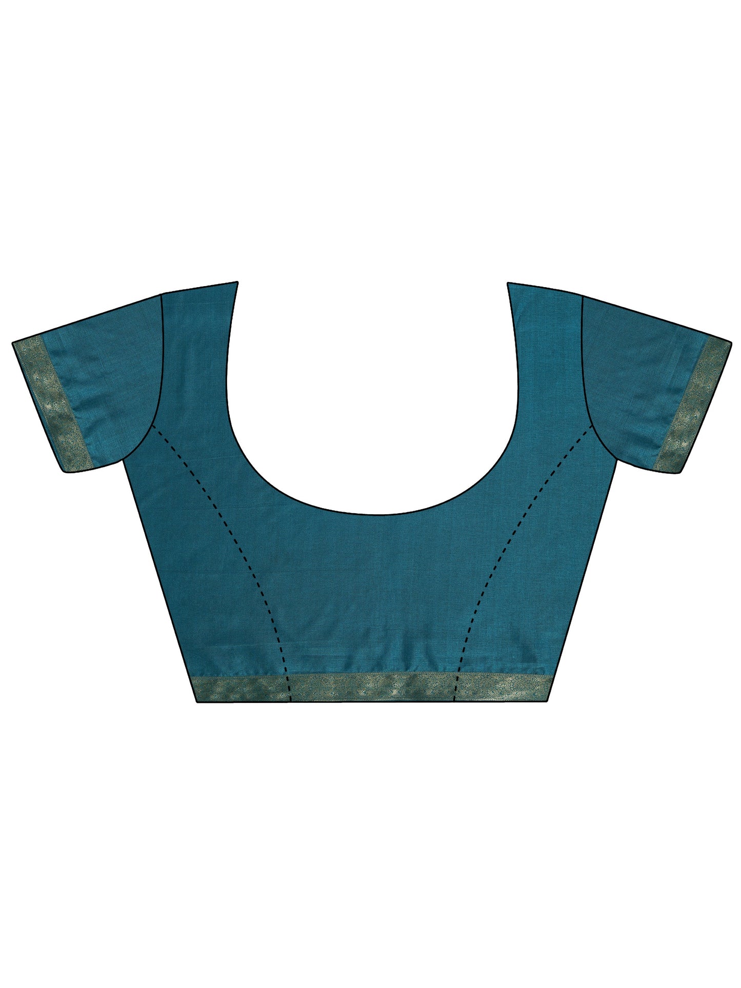 Beige Solid Georgette Saree With Unstitched Blouse Piece