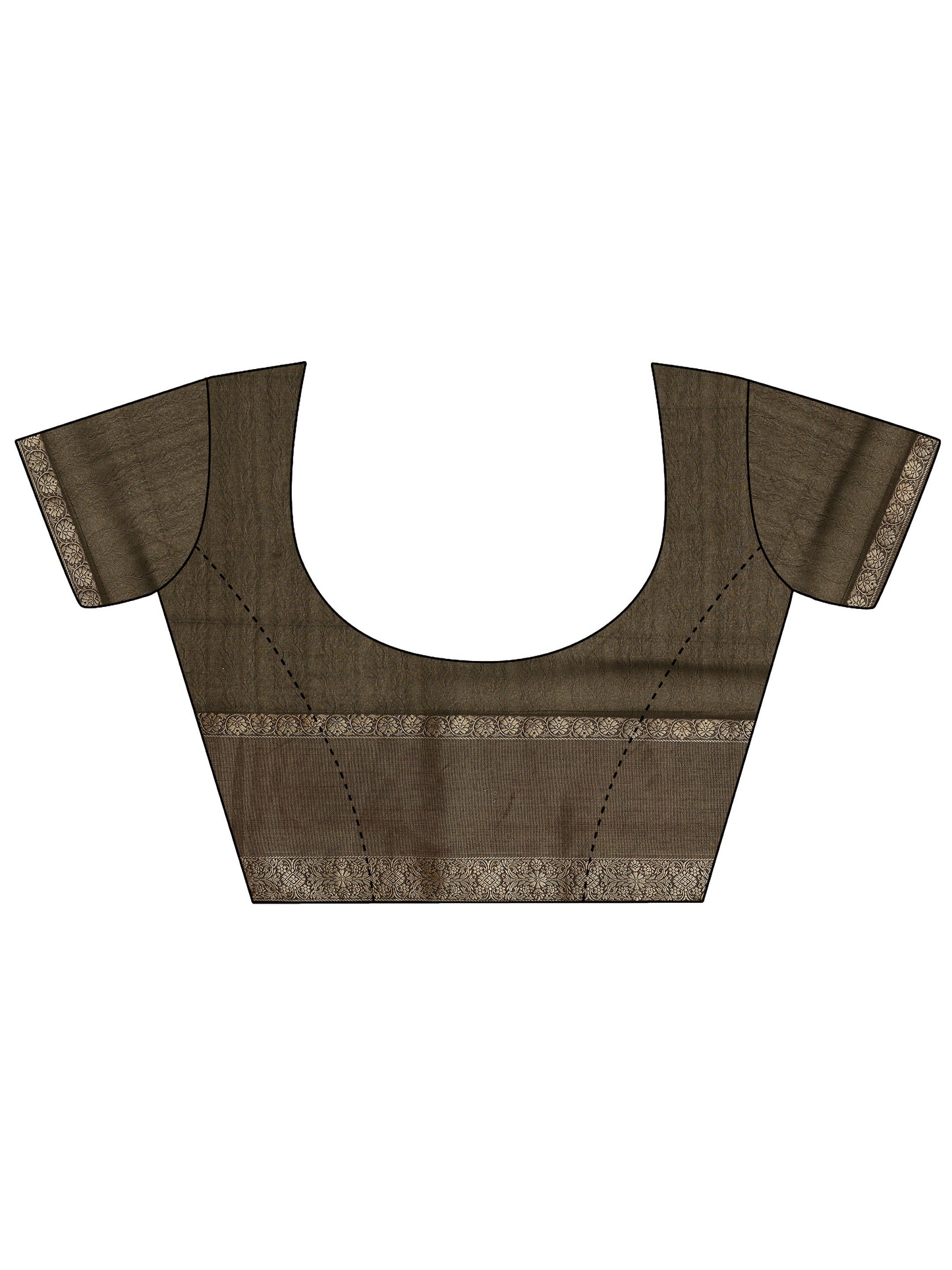 Mustard Solid Georgette Saree With Unstitched Blouse Piece