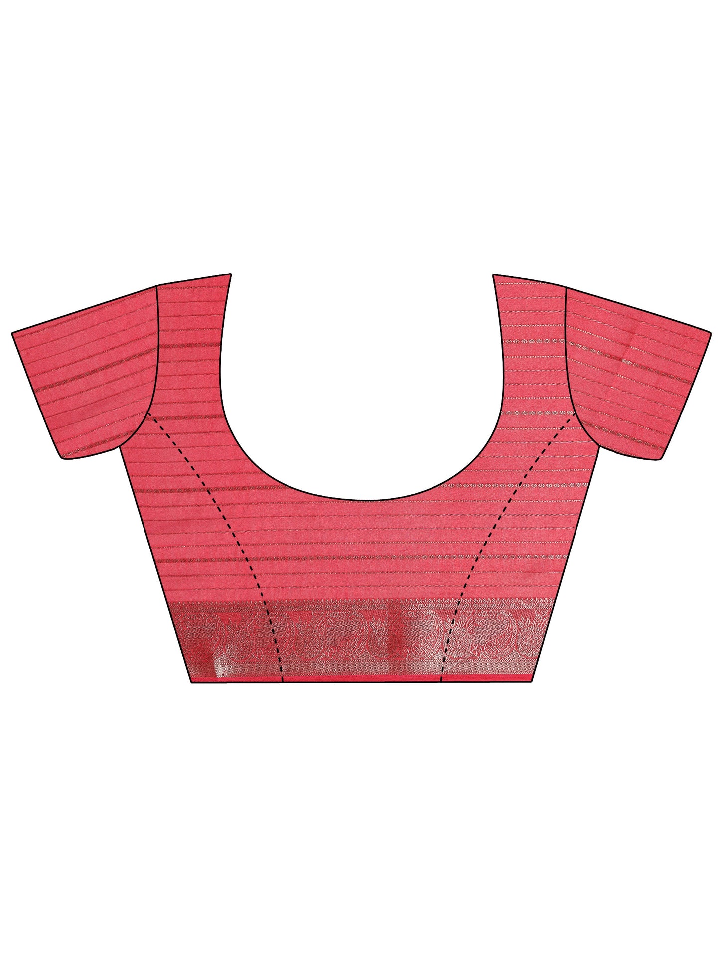 Multi Printed Crepe Saree With Unstitched Blouse Piece