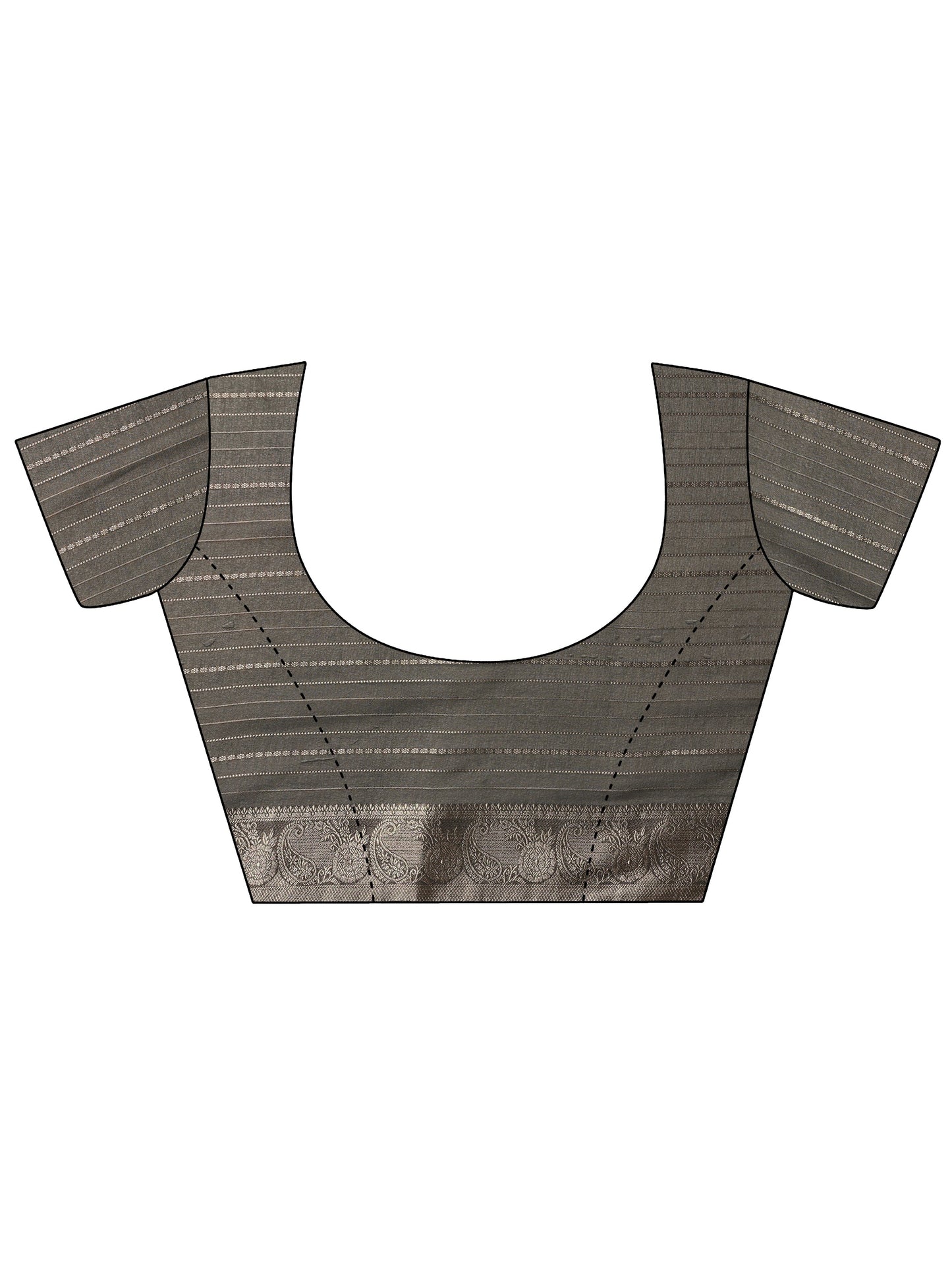 Multi Printed Crepe Saree With Unstitched Blouse Piece