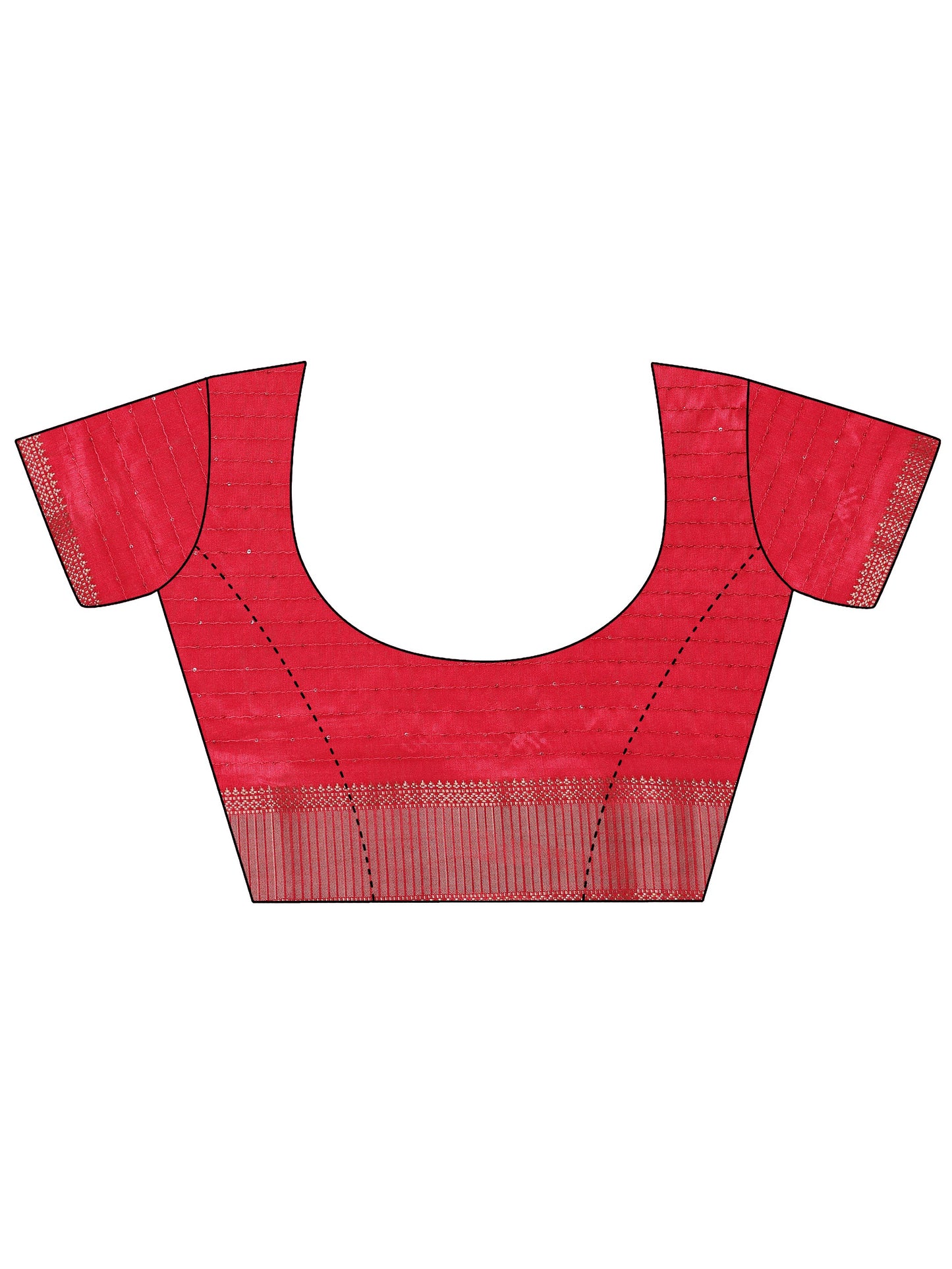 Pink Printed Silk Blend Saree With Unstitched Blouse Piece