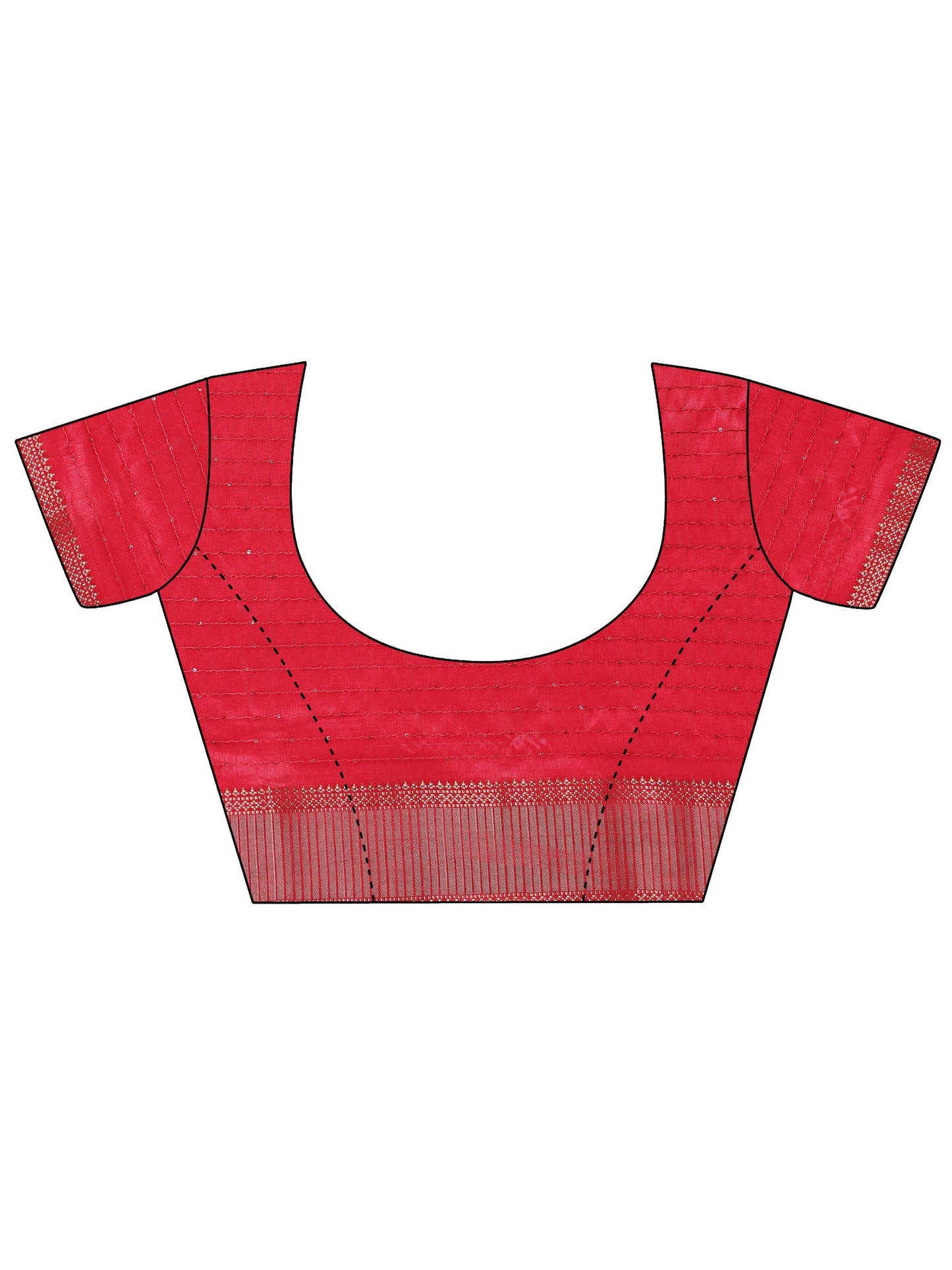 Pink Printed Silk Blend Saree With Unstitched Blouse Piece