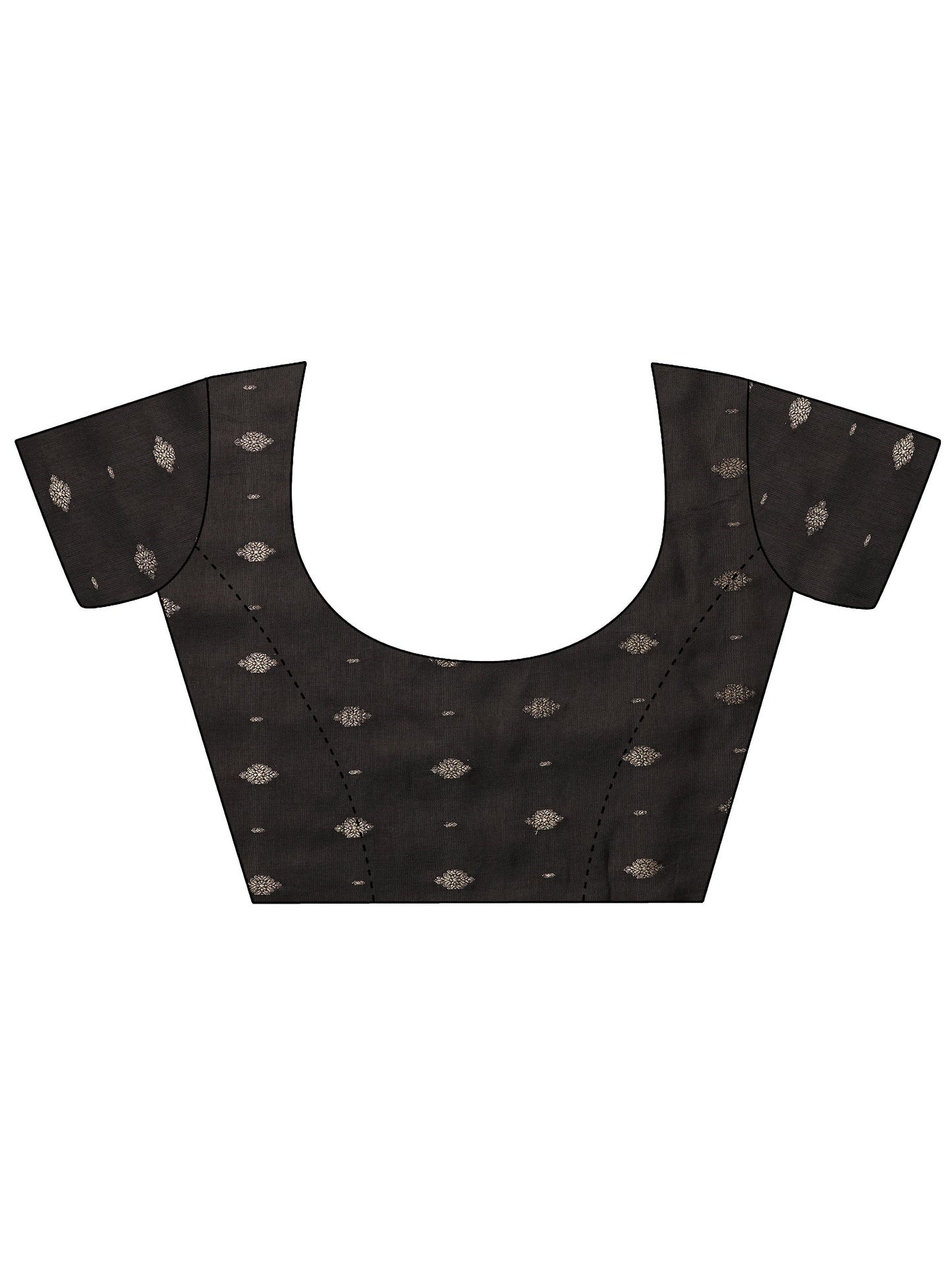 Olive Woven Design Silk Blend Saree With Unstitched Blouse Piece