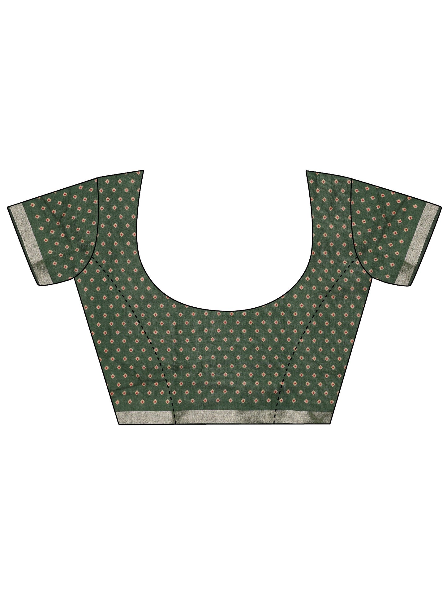 Red Solid Cotton Blend Saree With Unstitched Blouse Piece