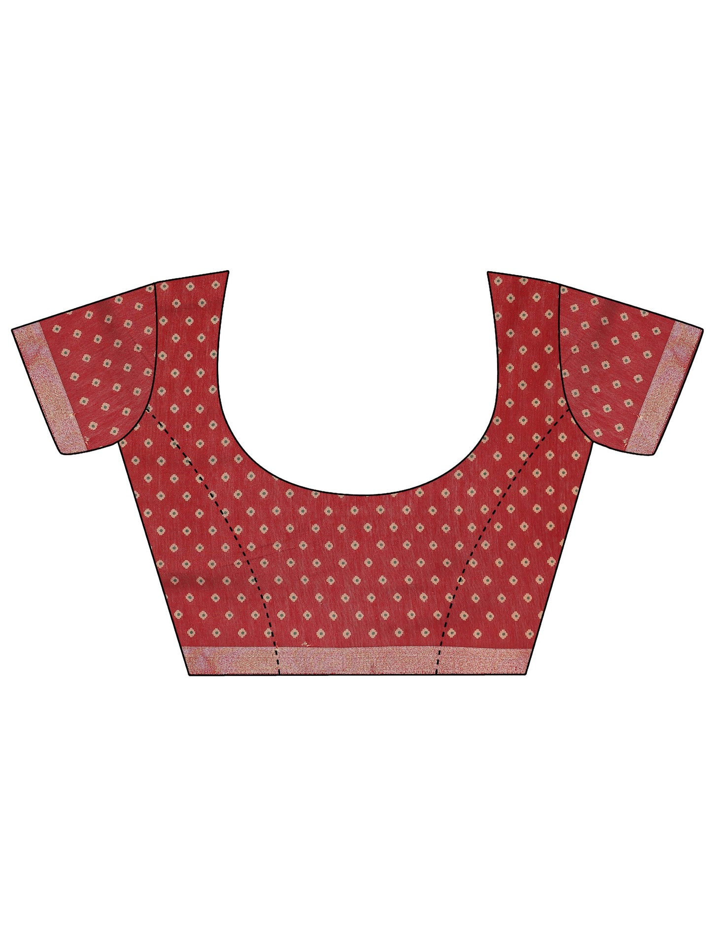 Green Solid Cotton Blend Saree With Unstitched Blouse Piece