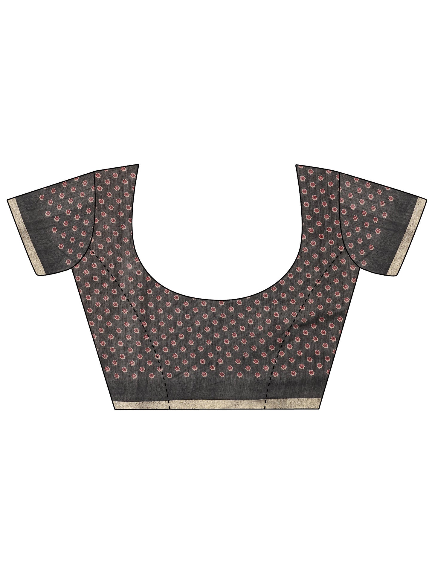 Maroon Solid Cotton Blend Saree With Unstitched Blouse Piece