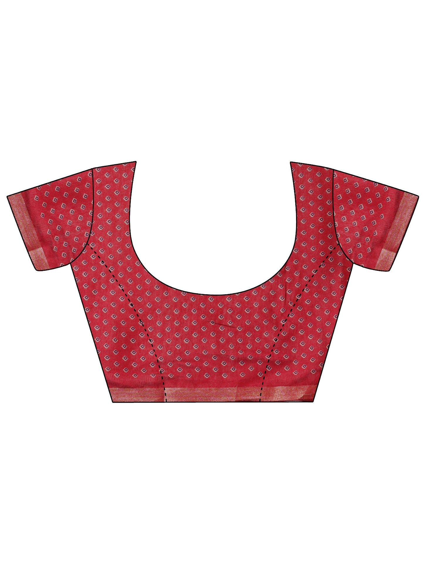 Purple Solid Cotton Blend Saree With Unstitched Blouse Piece