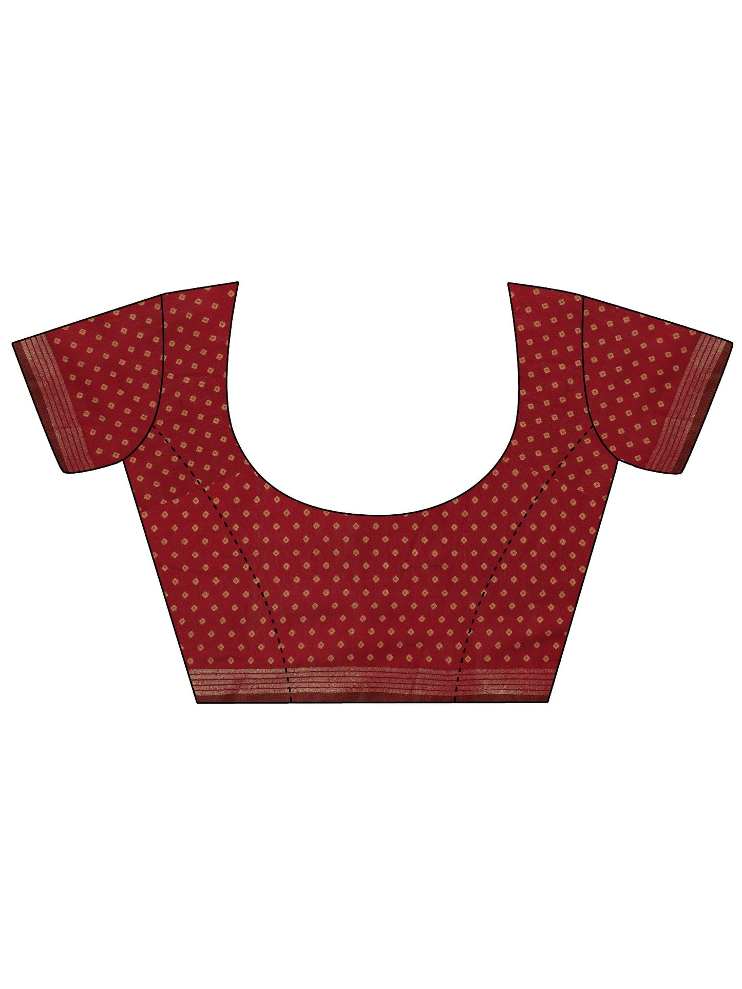 Mustard Printed Cotton Saree With Unstitched Blouse Piece