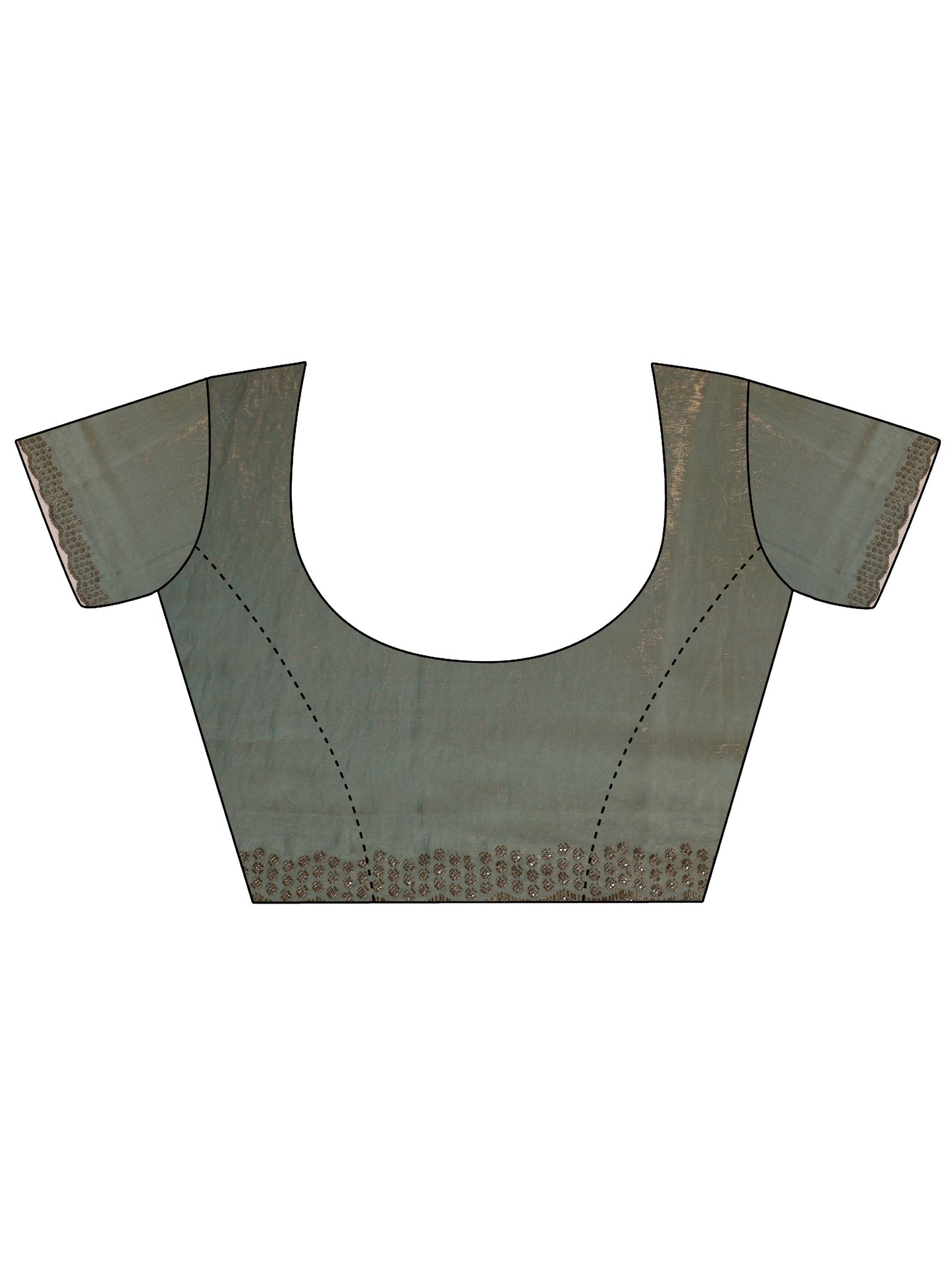 Teal Solid Satin Saree With Unstitched Blouse Piece