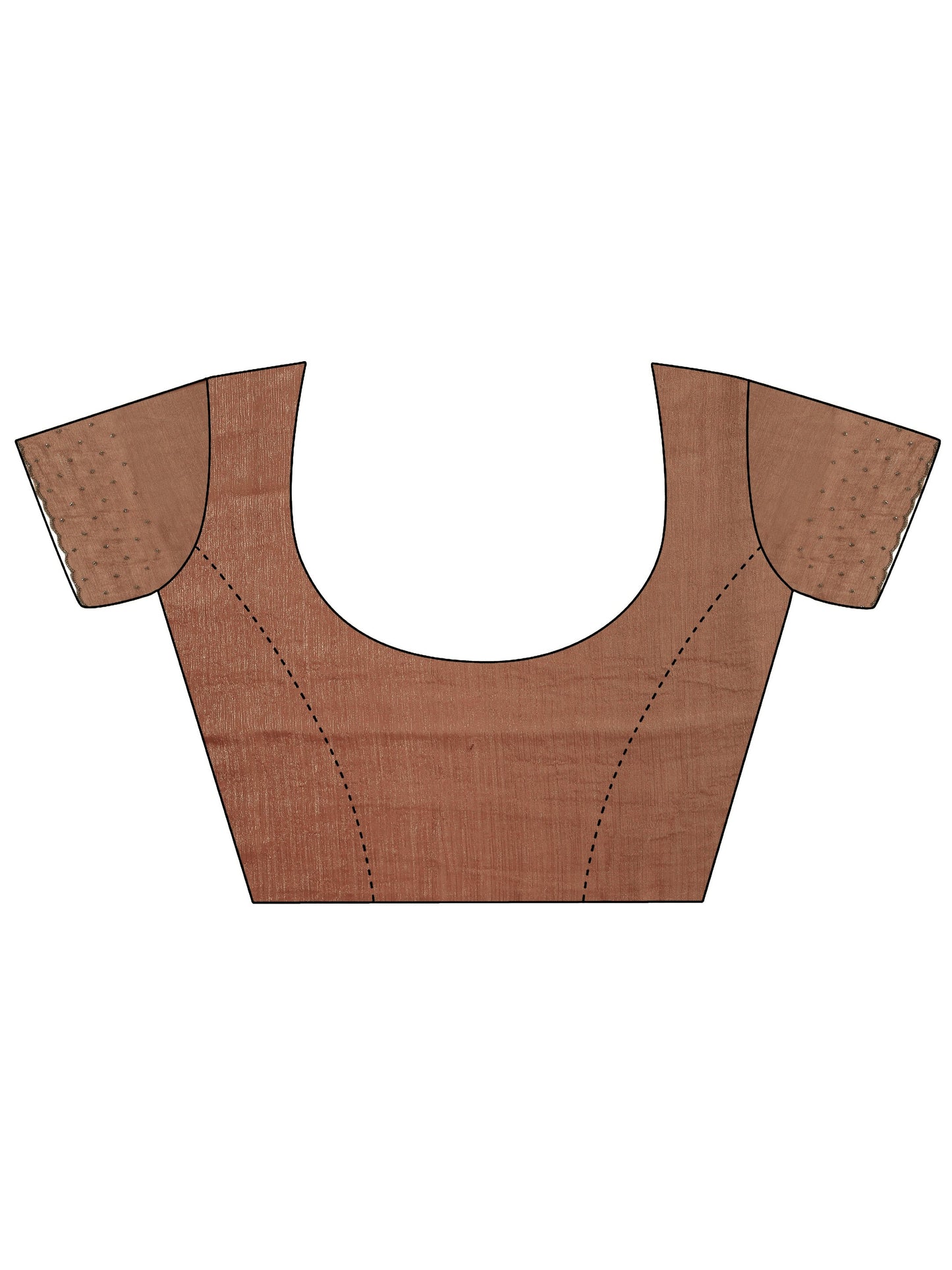 Rust Embellished Satin Sarees With Unstitched Blouse Piece