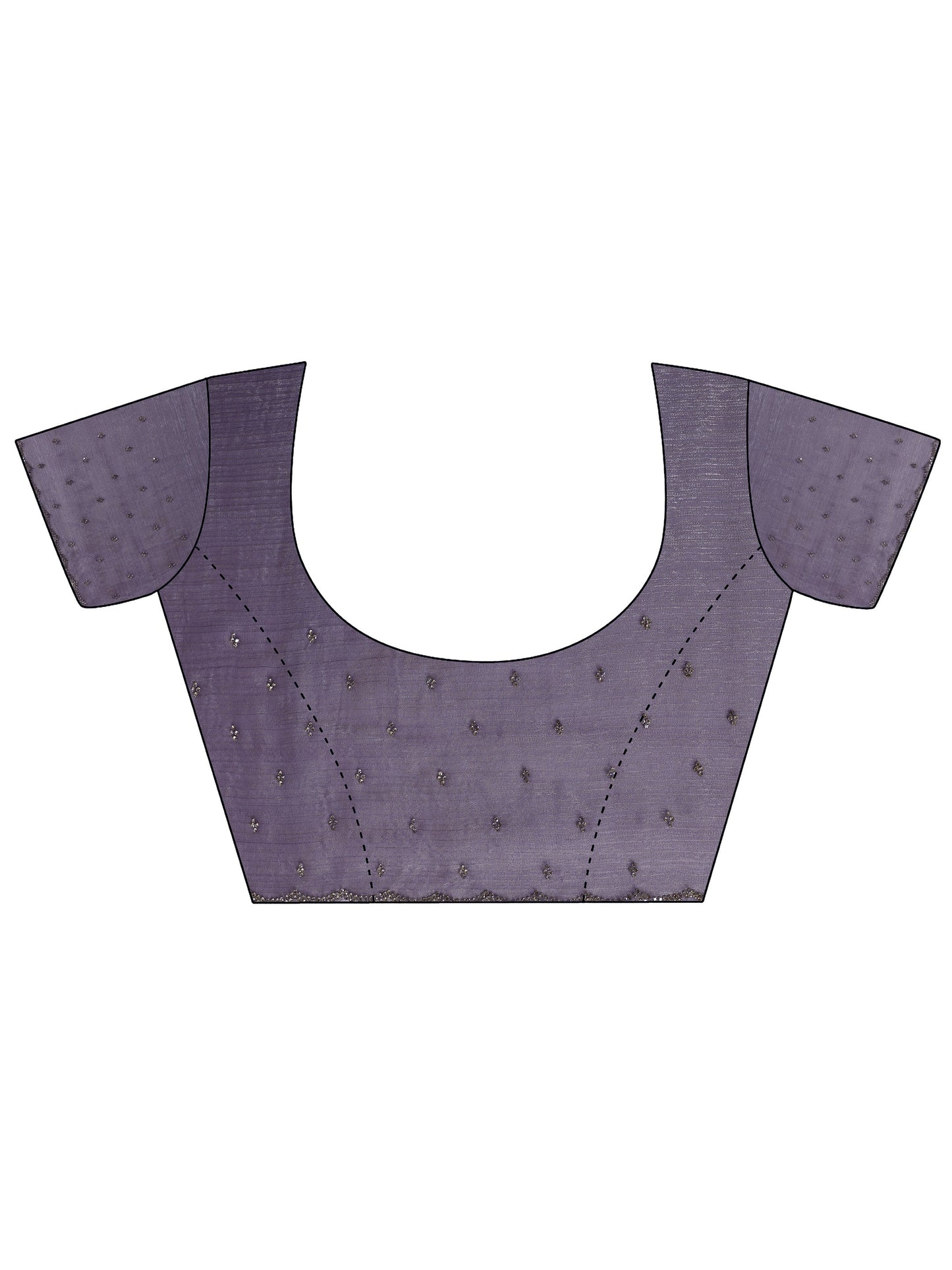 Purple Embellished Jimmy Choo Satin Saree With Unstitched Blouse Piece