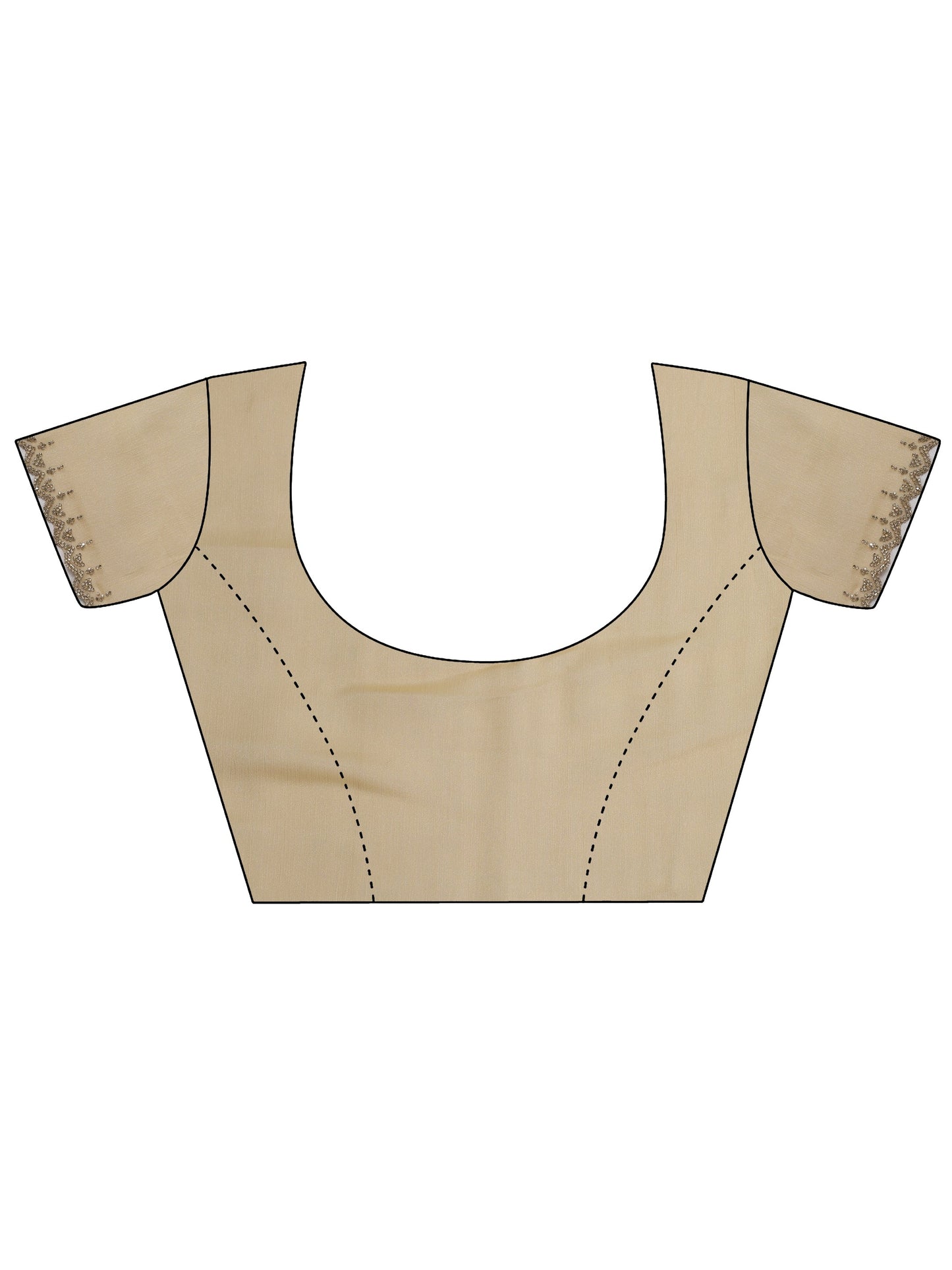 Gold Printed Organza Saree With Unstitched Blouse Piece