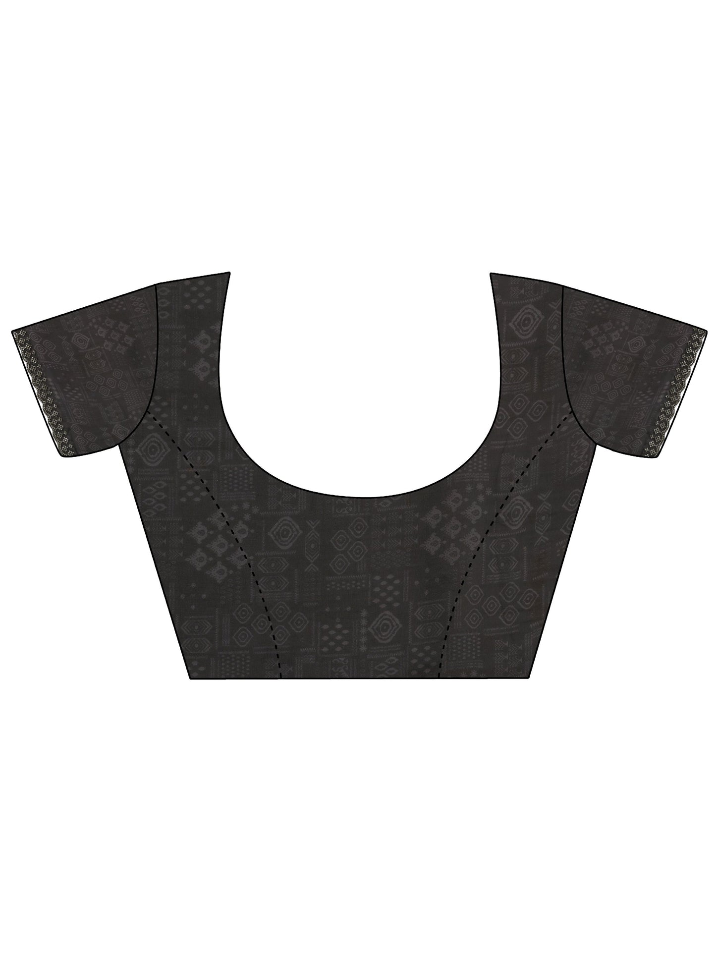 Grey Embellishments Satin Saree With Unstitched Blouse Piece