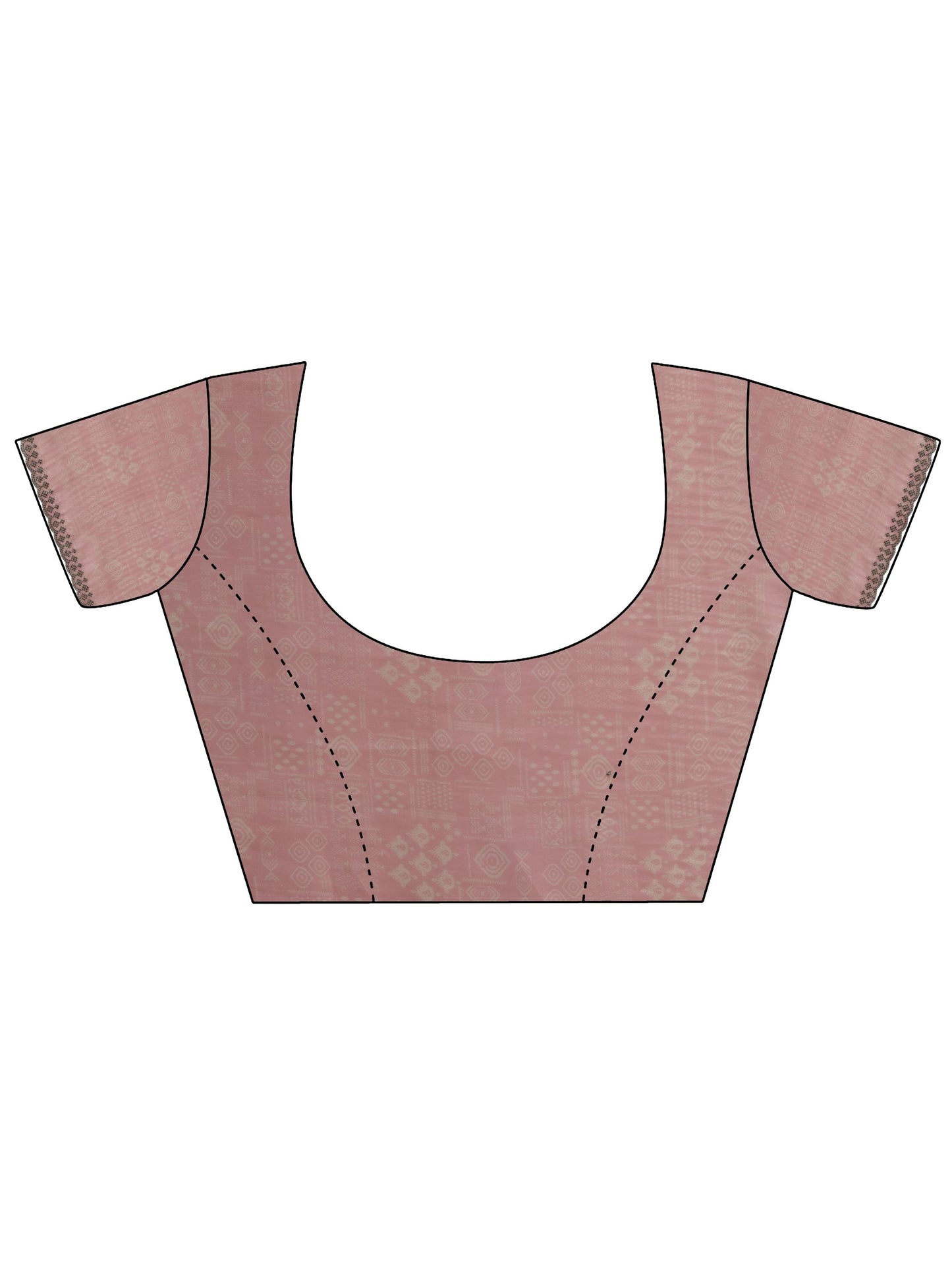 Pink Embellishments Satin Saree With Unstitched Blouse Piece