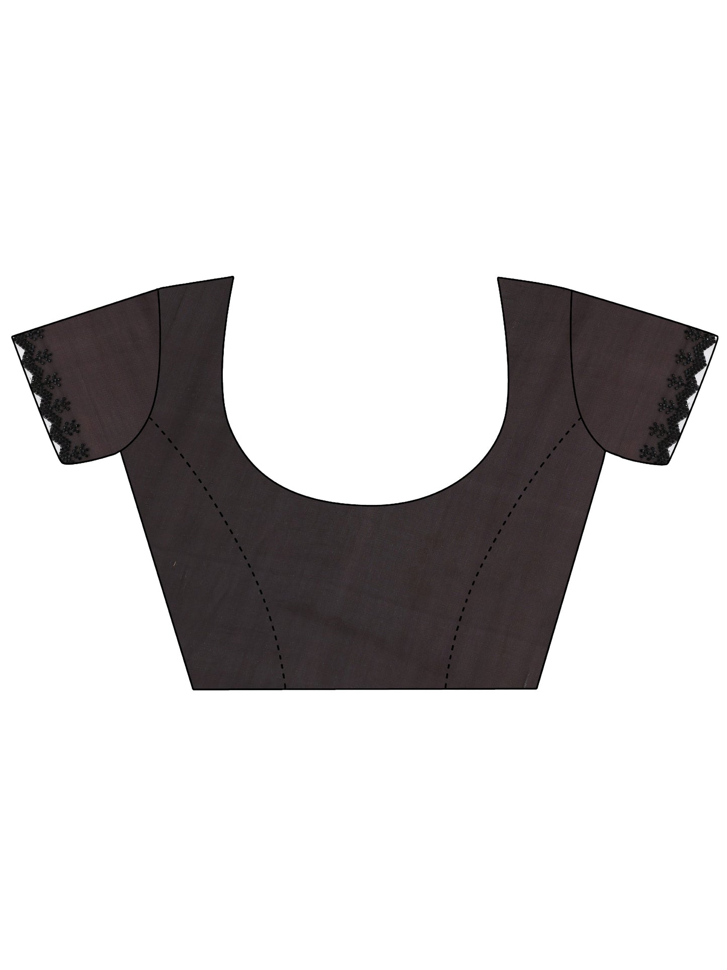 Maroon Embellished Satin Saree With Unstitched Blouse Piece