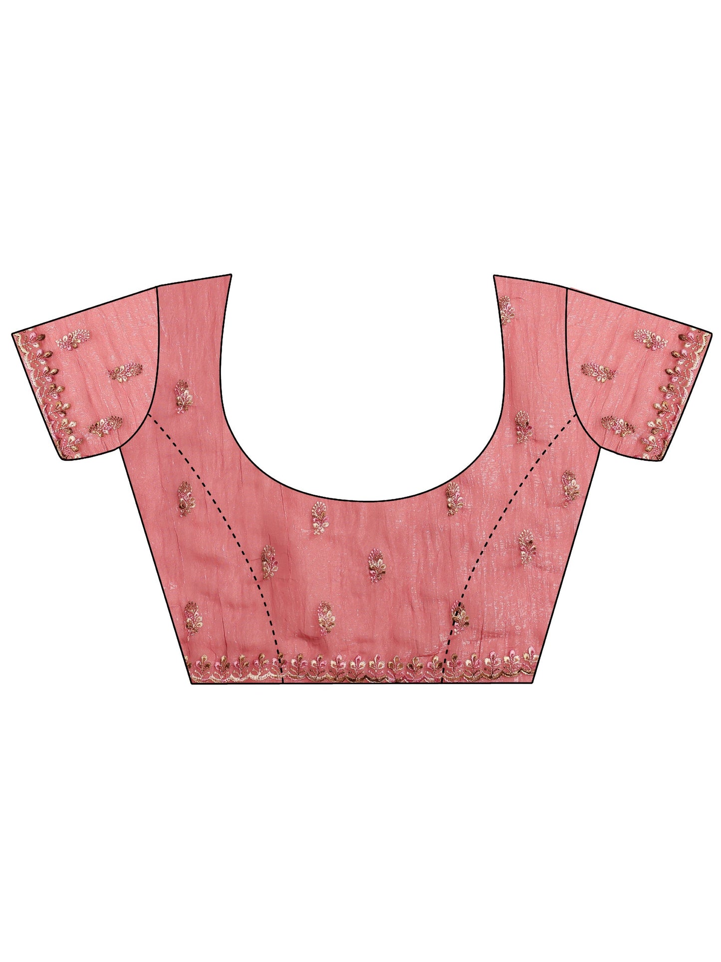 Green Embroidered Silk blend Saree With Unstitched Blouse Piece