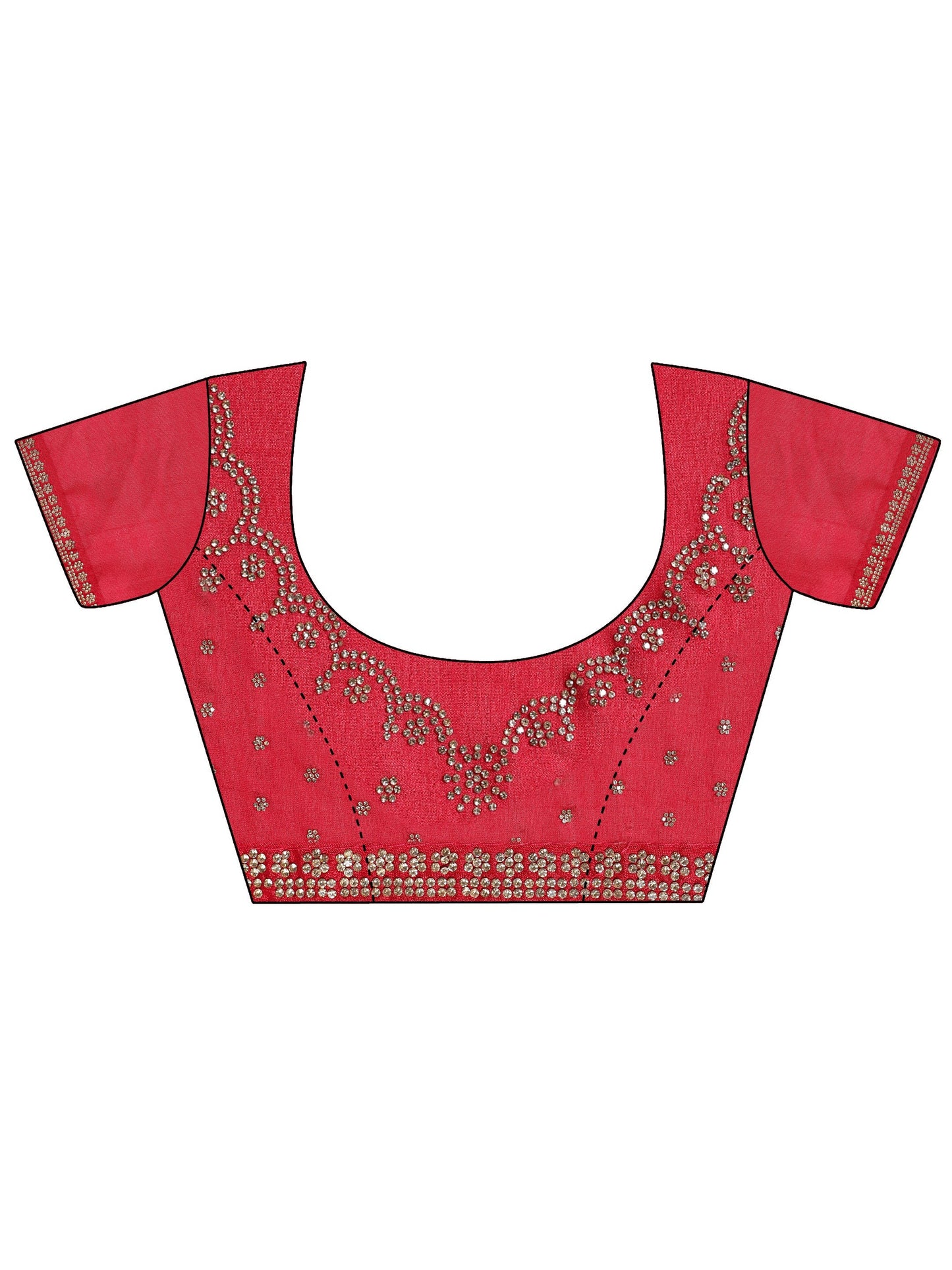 Green Solid Silk blend Saree With Unstitched Blouse Piece