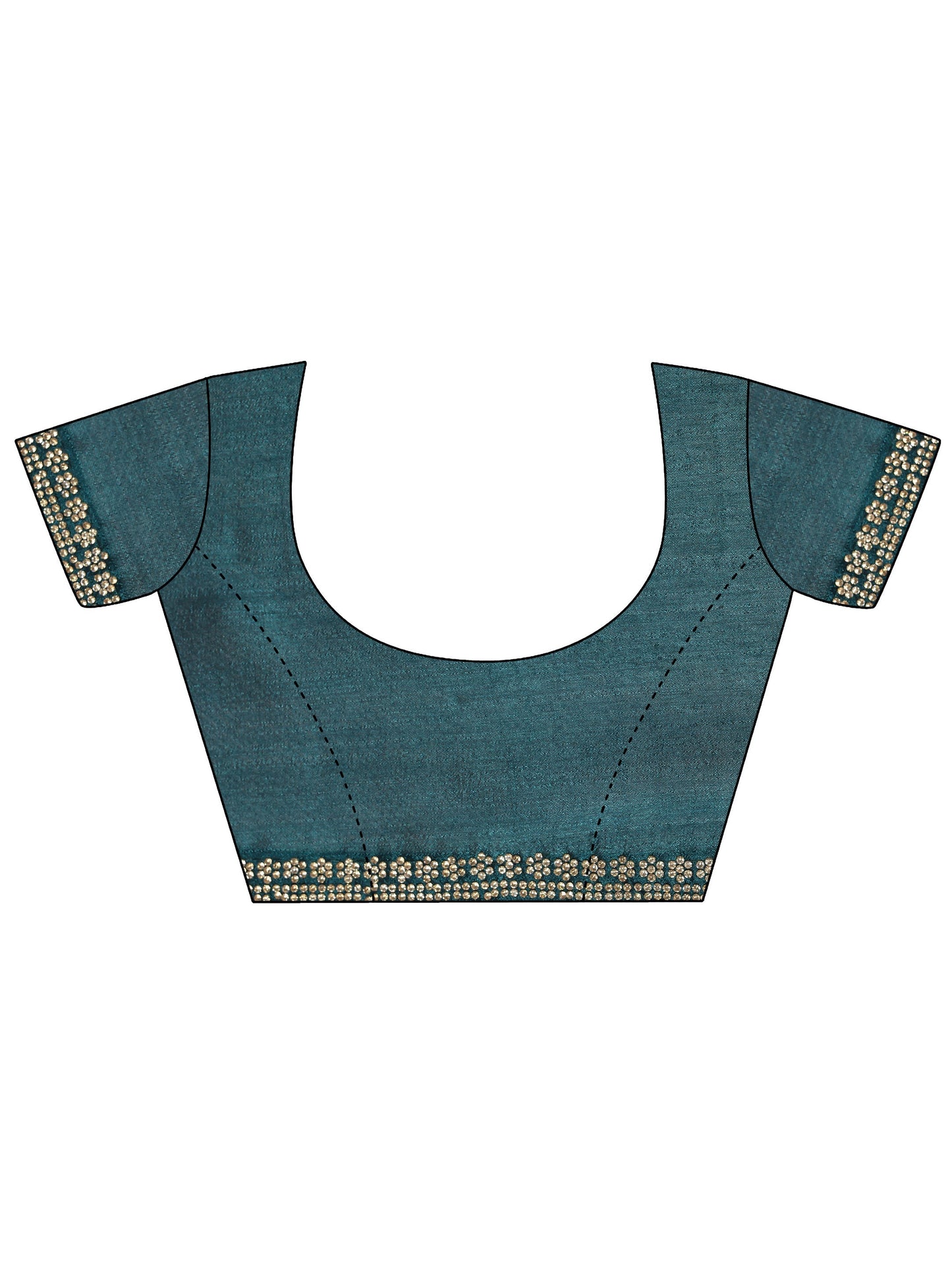 Burgundy Solid Silk blend Saree With Unstitched Blouse Piece