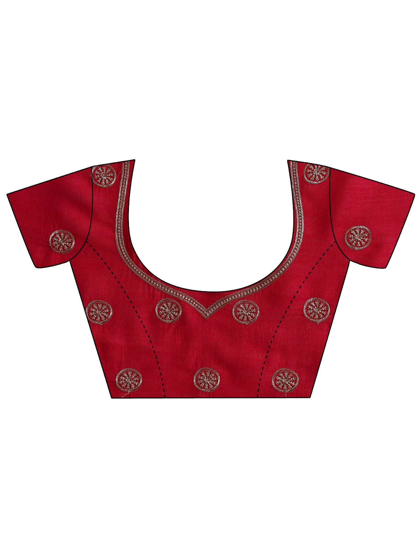 Pink Embellished Silk blend Saree With Unstitched Blouse Piece