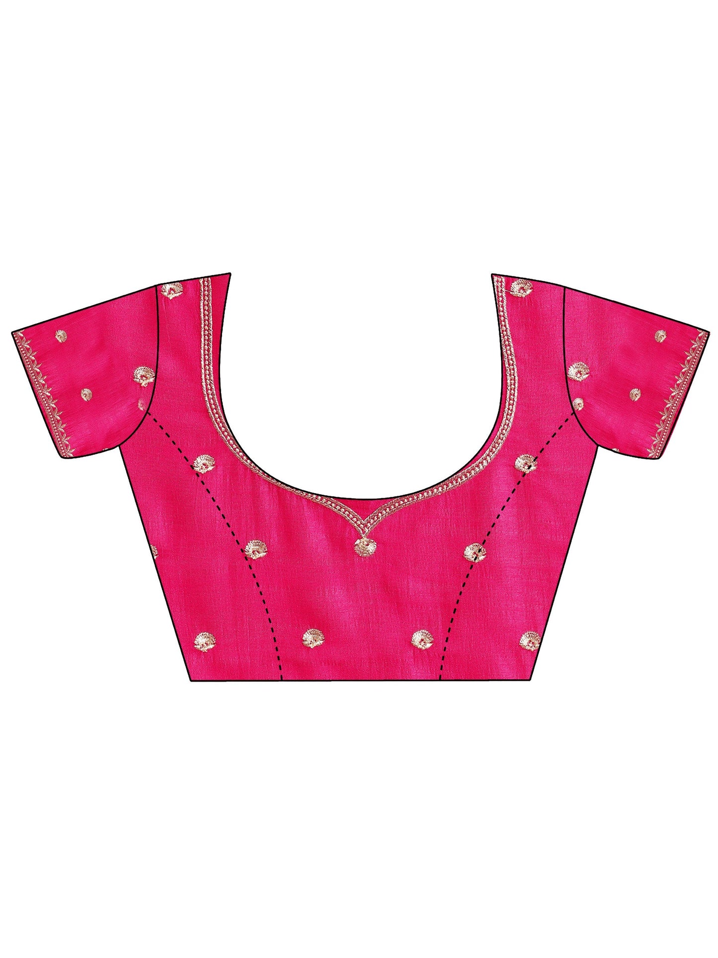 Red Embellished Silk blend Saree With Unstitched Blouse Piece