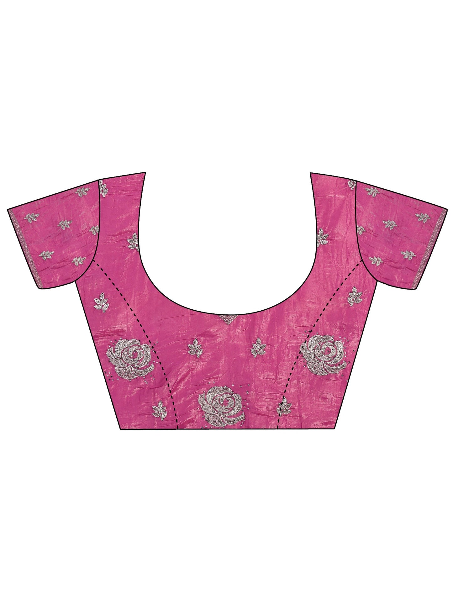 Pink Solid Jimmy Choo Organza Saree With Unstitched Blouse Piece