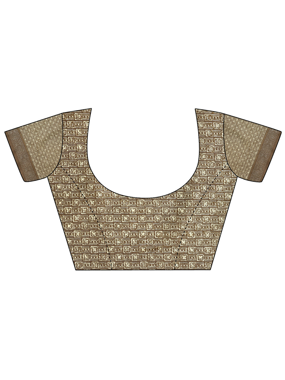 Yellow Printed Silk Blend Saree With Unstitched Blouse Piece