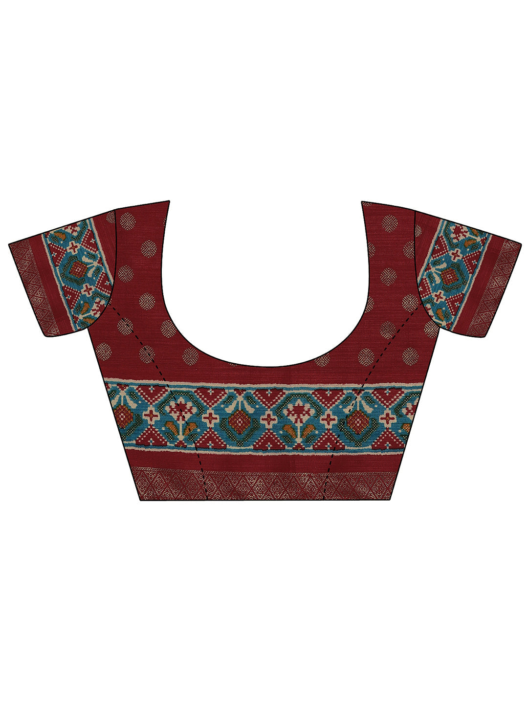 Navy Blue Embellished Silk Blend Saree With Unstitched Blouse Piece