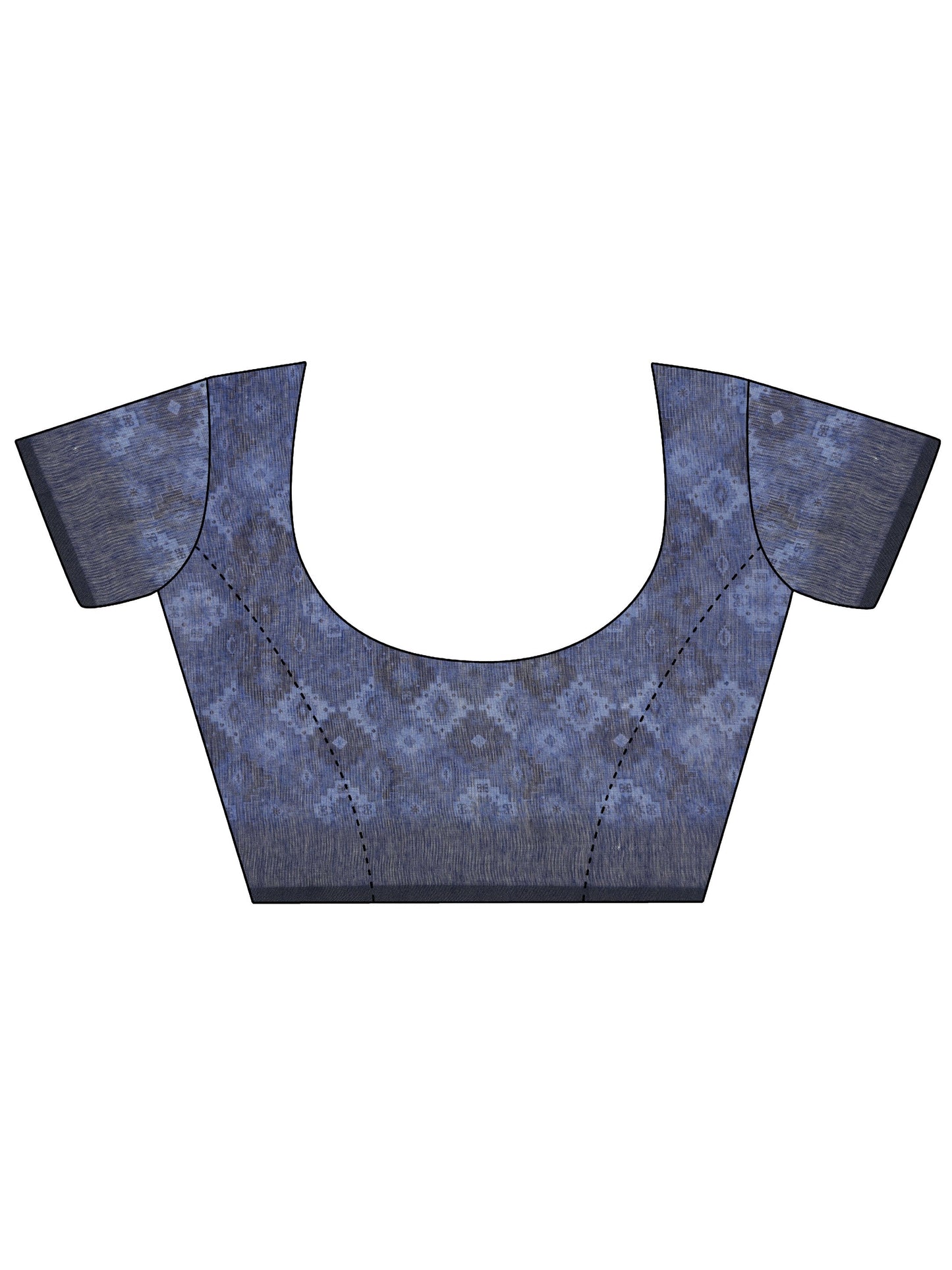 Multi Printed Silk Saree With Unstitched Blouse Piece