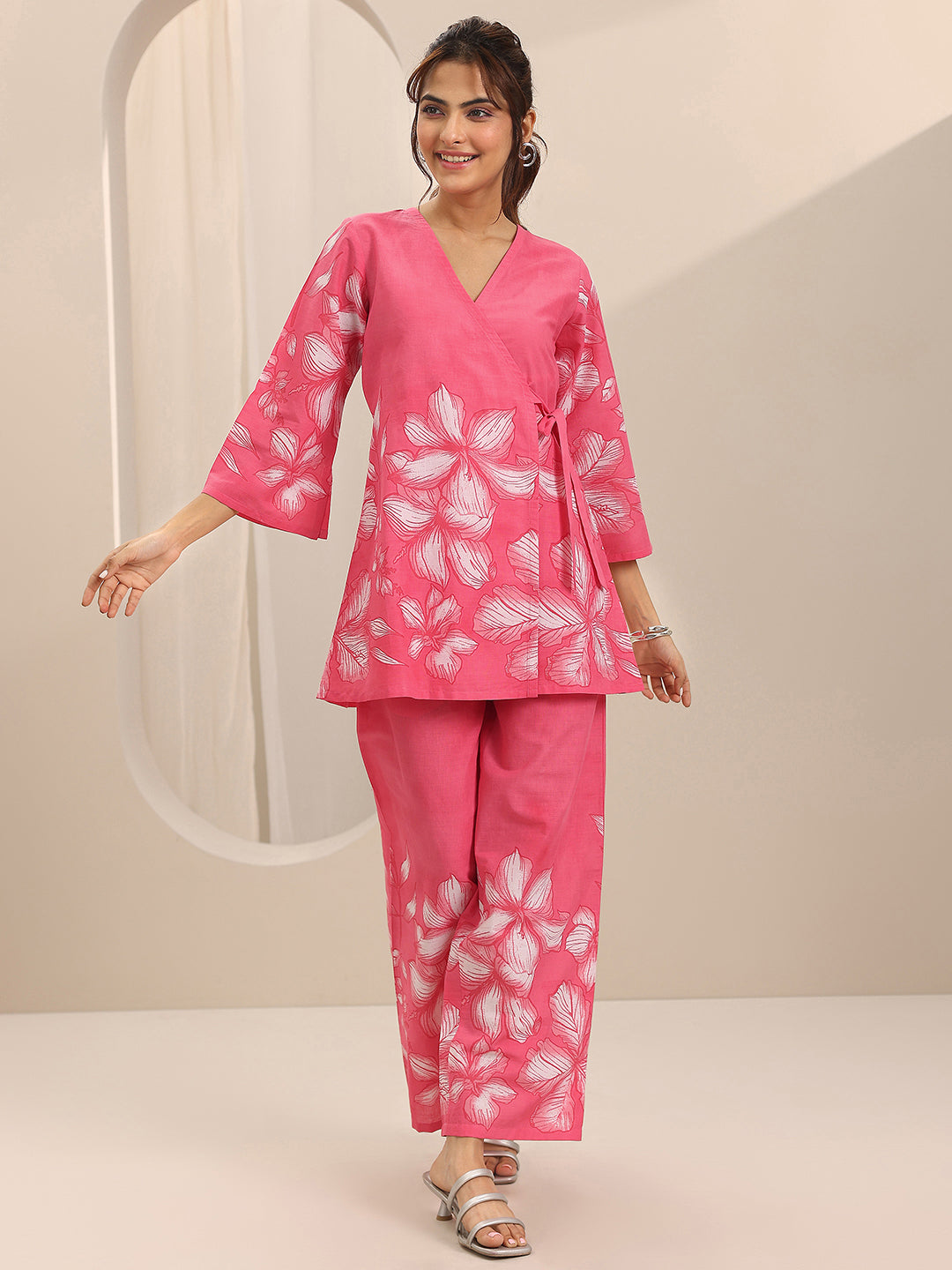 Pink Printed Cotton Co-Ord Sets