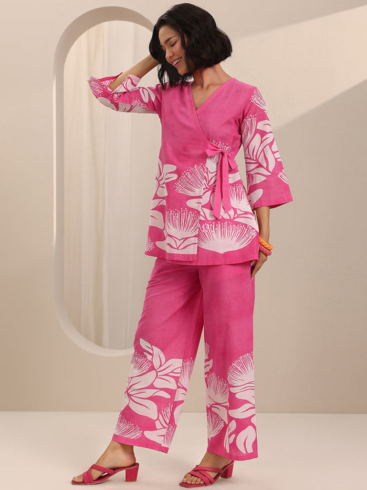Pink Printed Cotton Co-Ord Sets