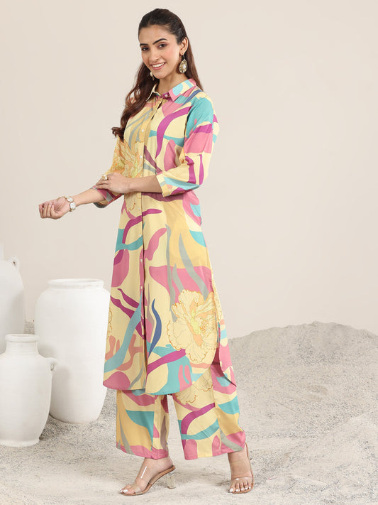 Multi Printed Poly Crepe Co-Ord Sets