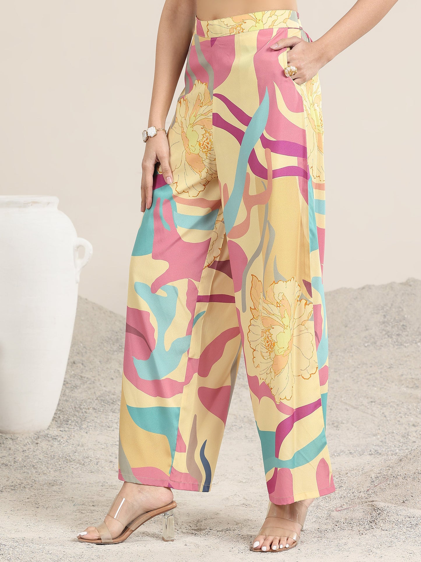 Multi Printed Poly Crepe Co-Ord Sets