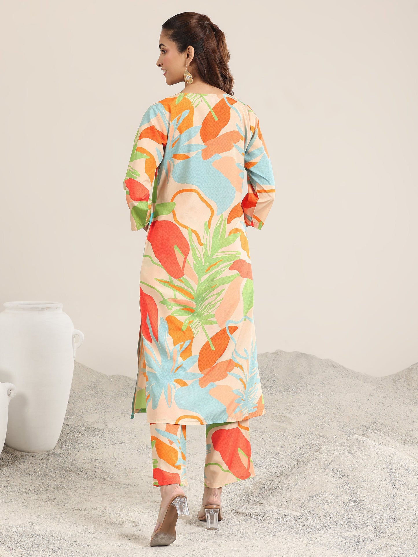Multi Printed Poly Crepe Co-Ord sets