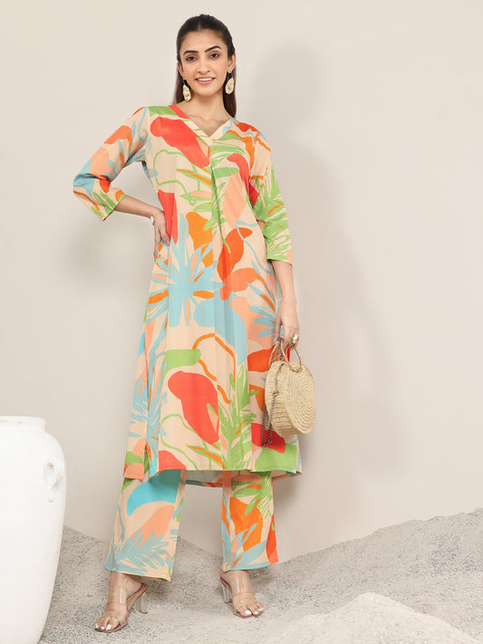 Multi Printed Poly Crepe Co-Ord sets