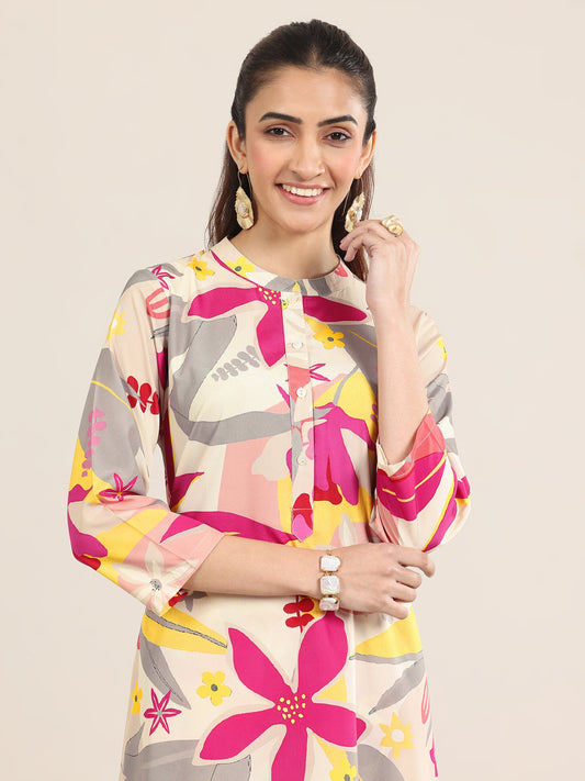 Multi Printed Poly Crepe Co ord sets