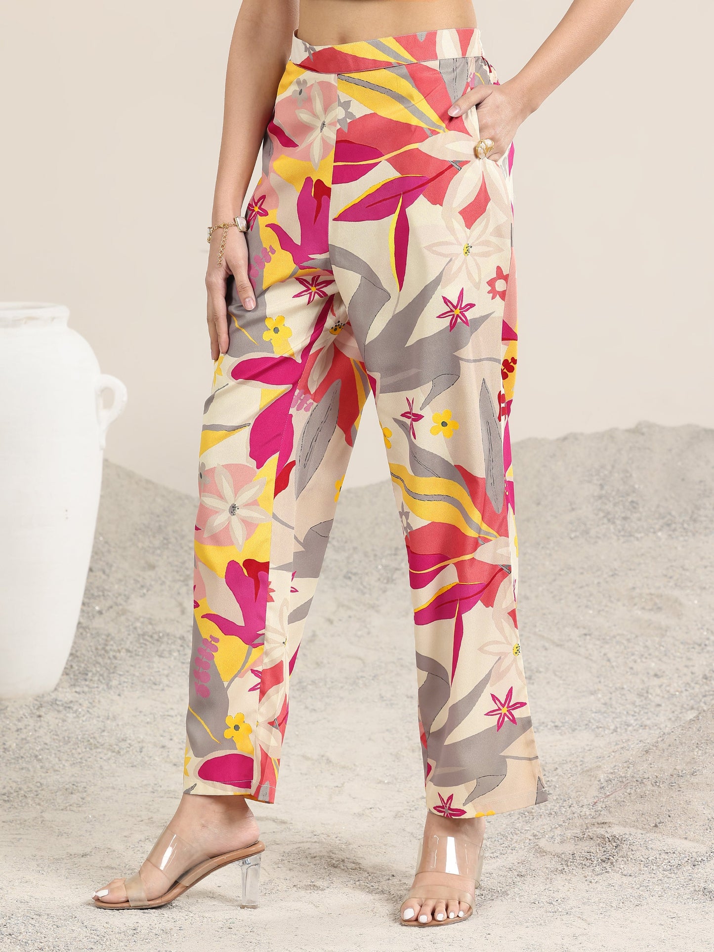 Multi Printed Poly Crepe Co ord sets