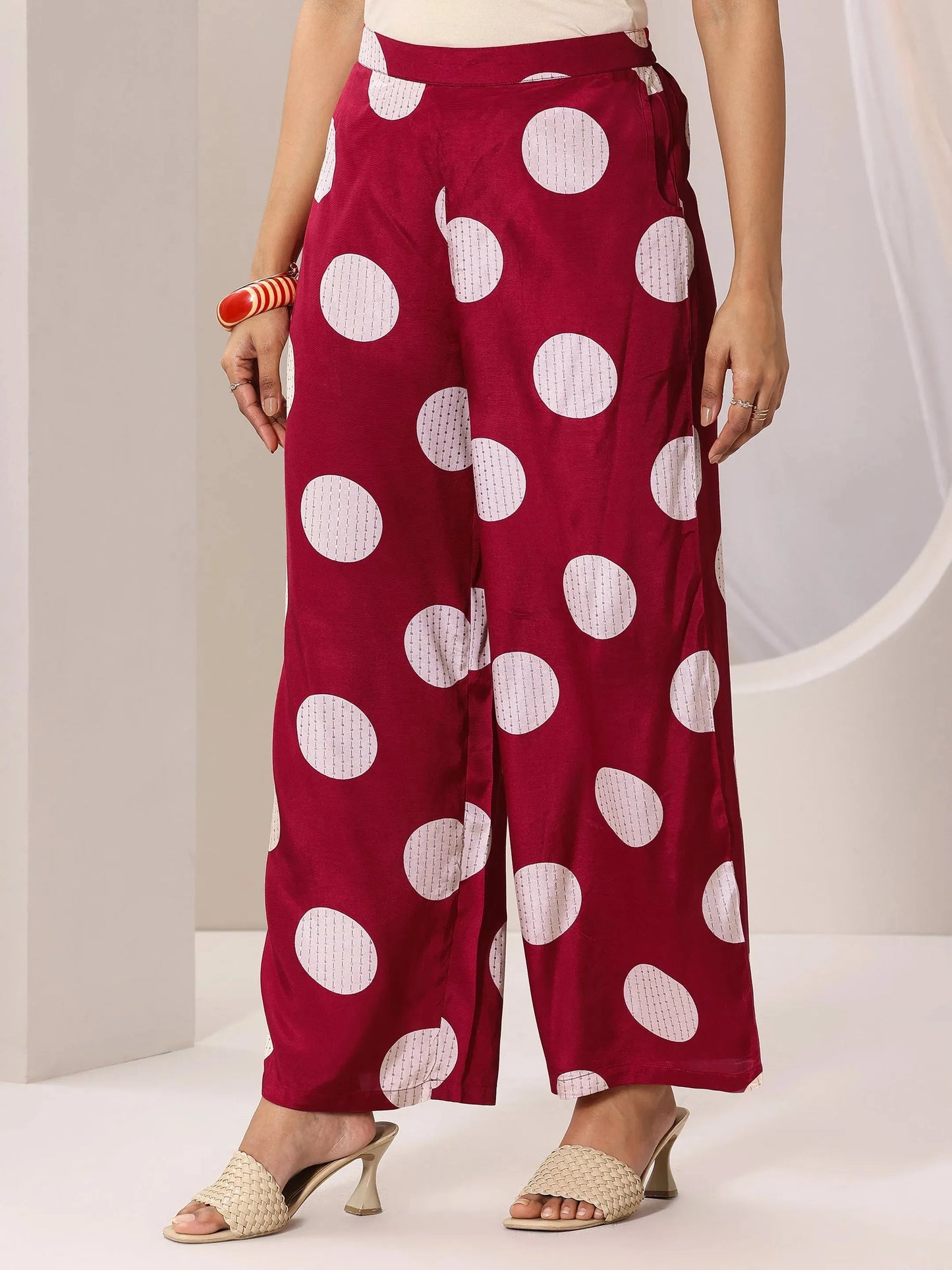 Red Printed Rayon Co-Ord Sets