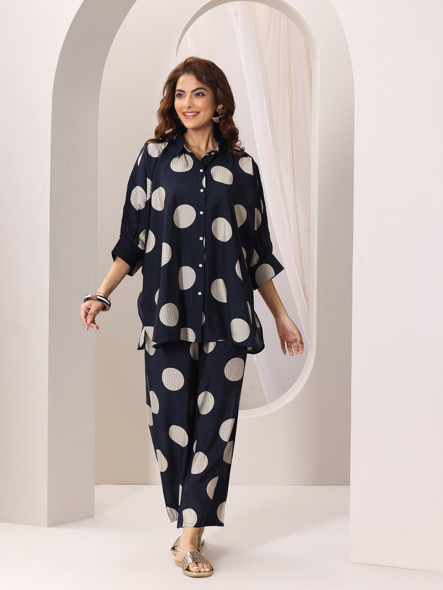 Blue Printed Rayon Co-Ord Sets