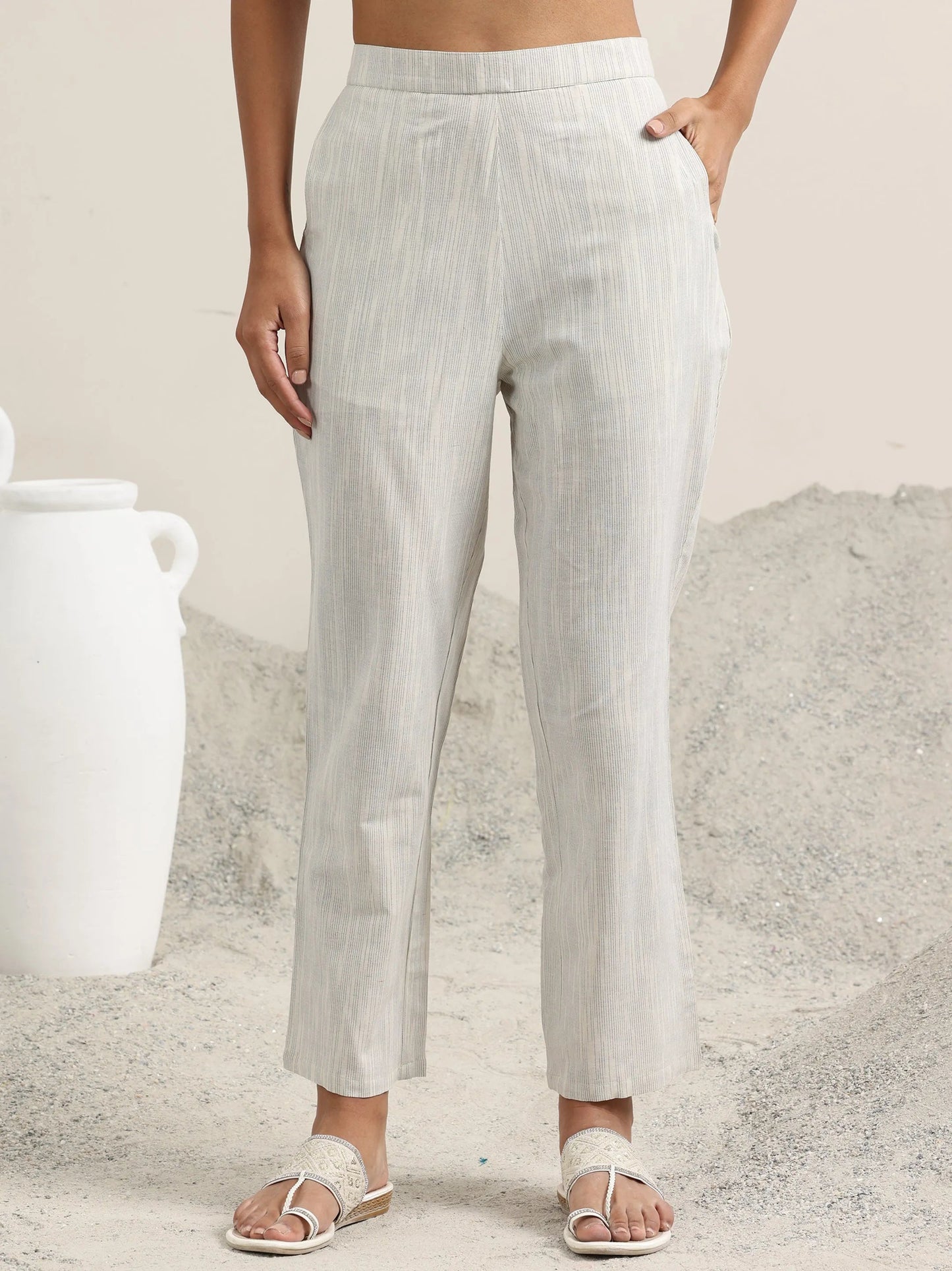 Pink Woven Design Cotton Straight Suit With Dupatta