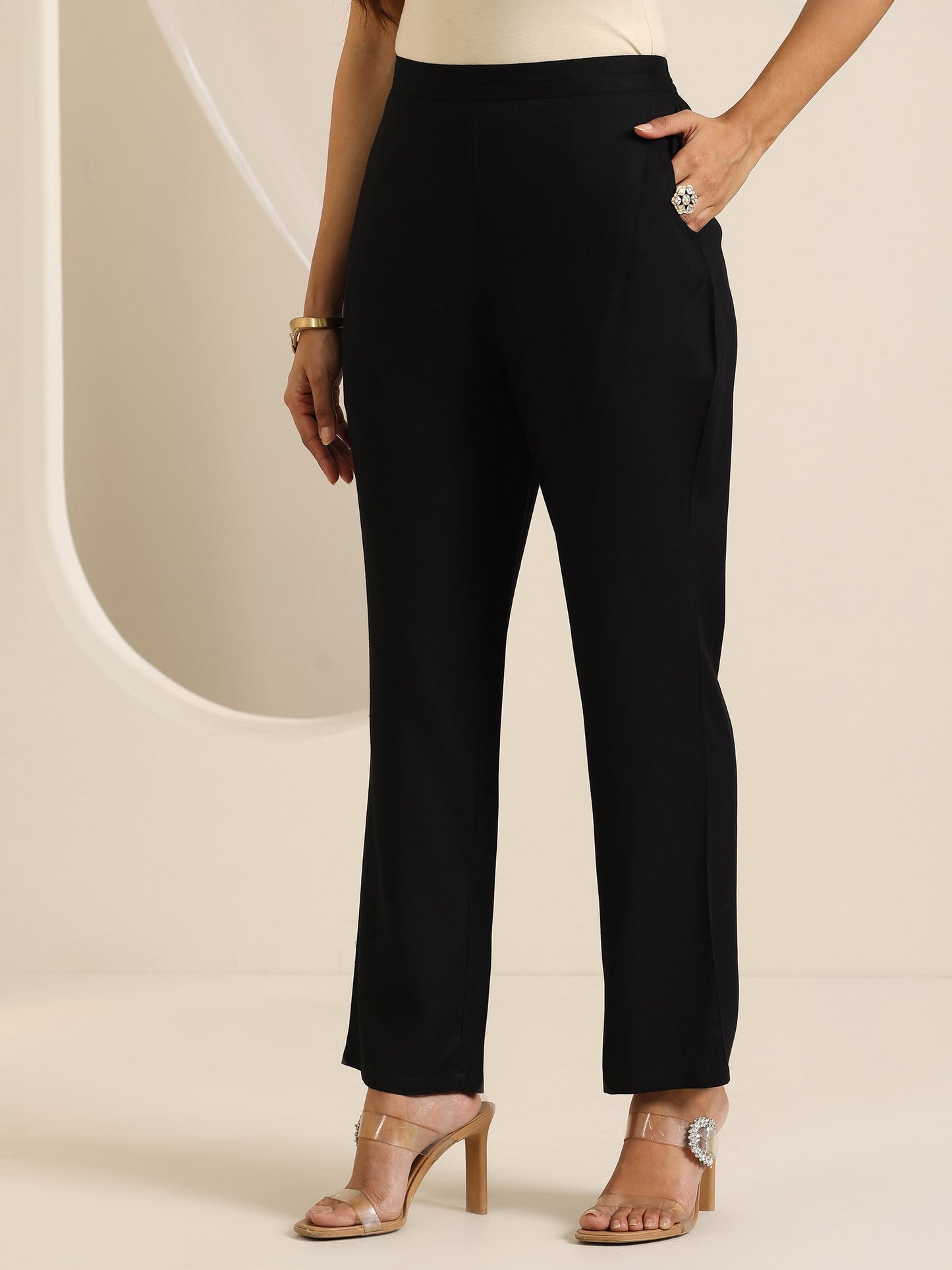 Black Embroidered Viscose Rayon Straight Suit Set With Dupatta