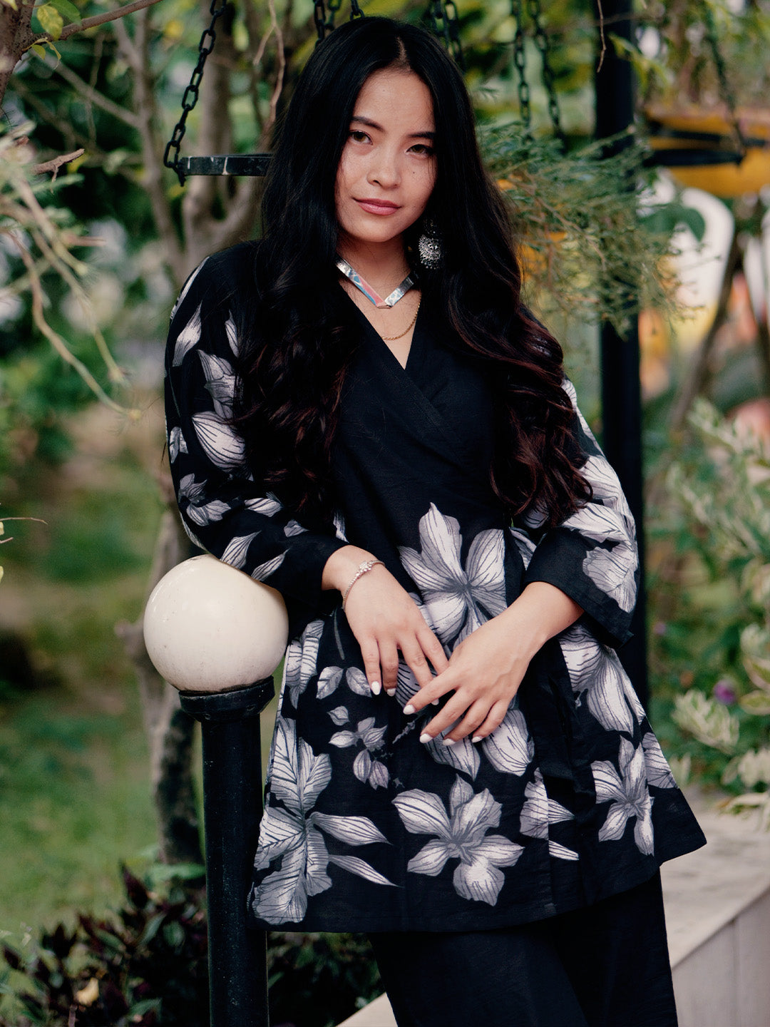 Black Printed Cotton Co-Ord Sets